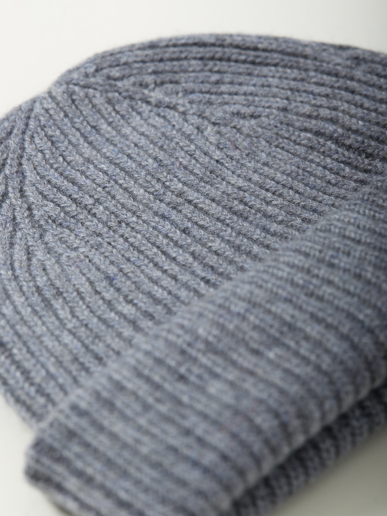 Ribbed Cashmere Hat Grey
