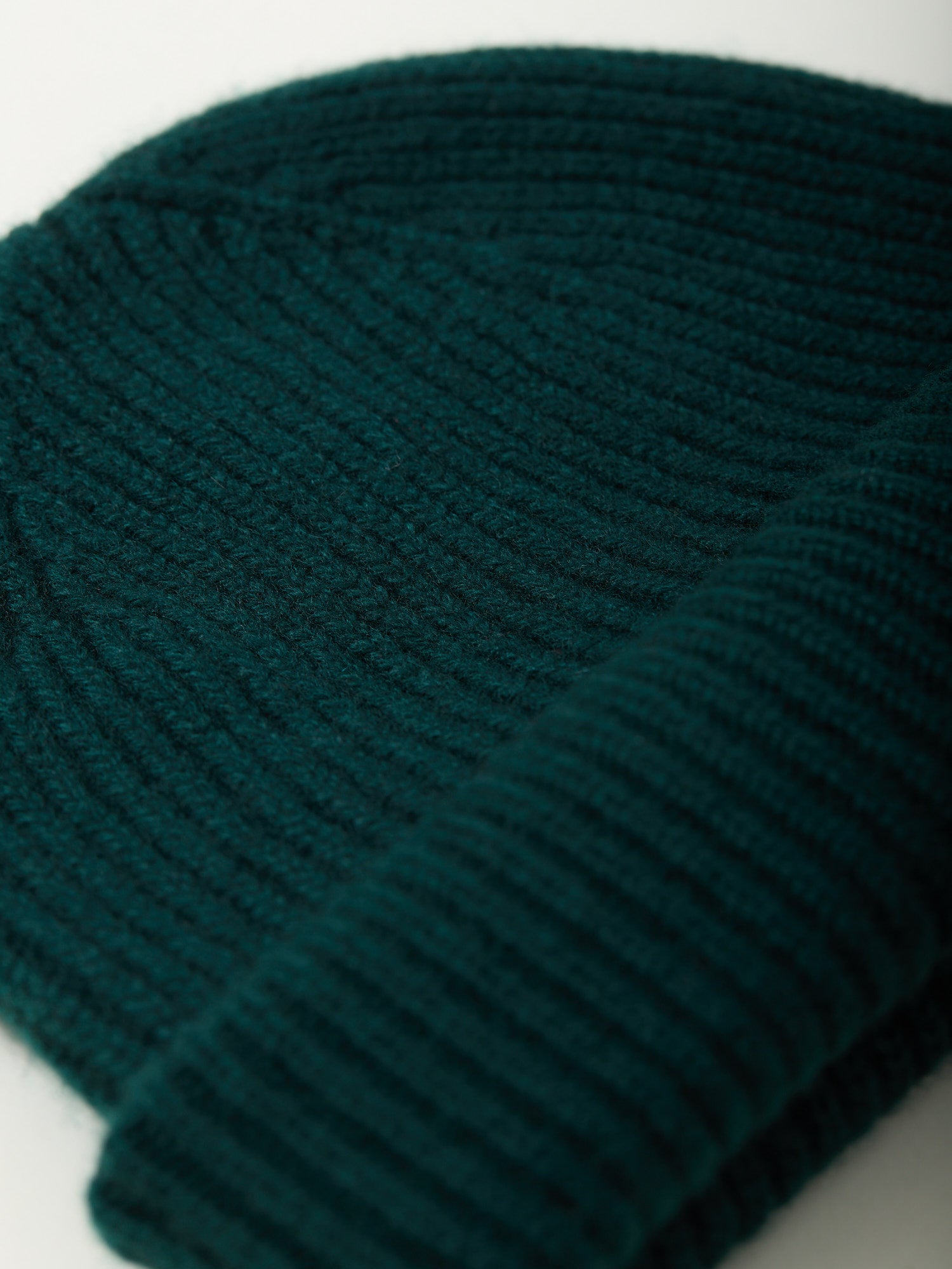 Ribbed Cashmere Hat Bottle Green