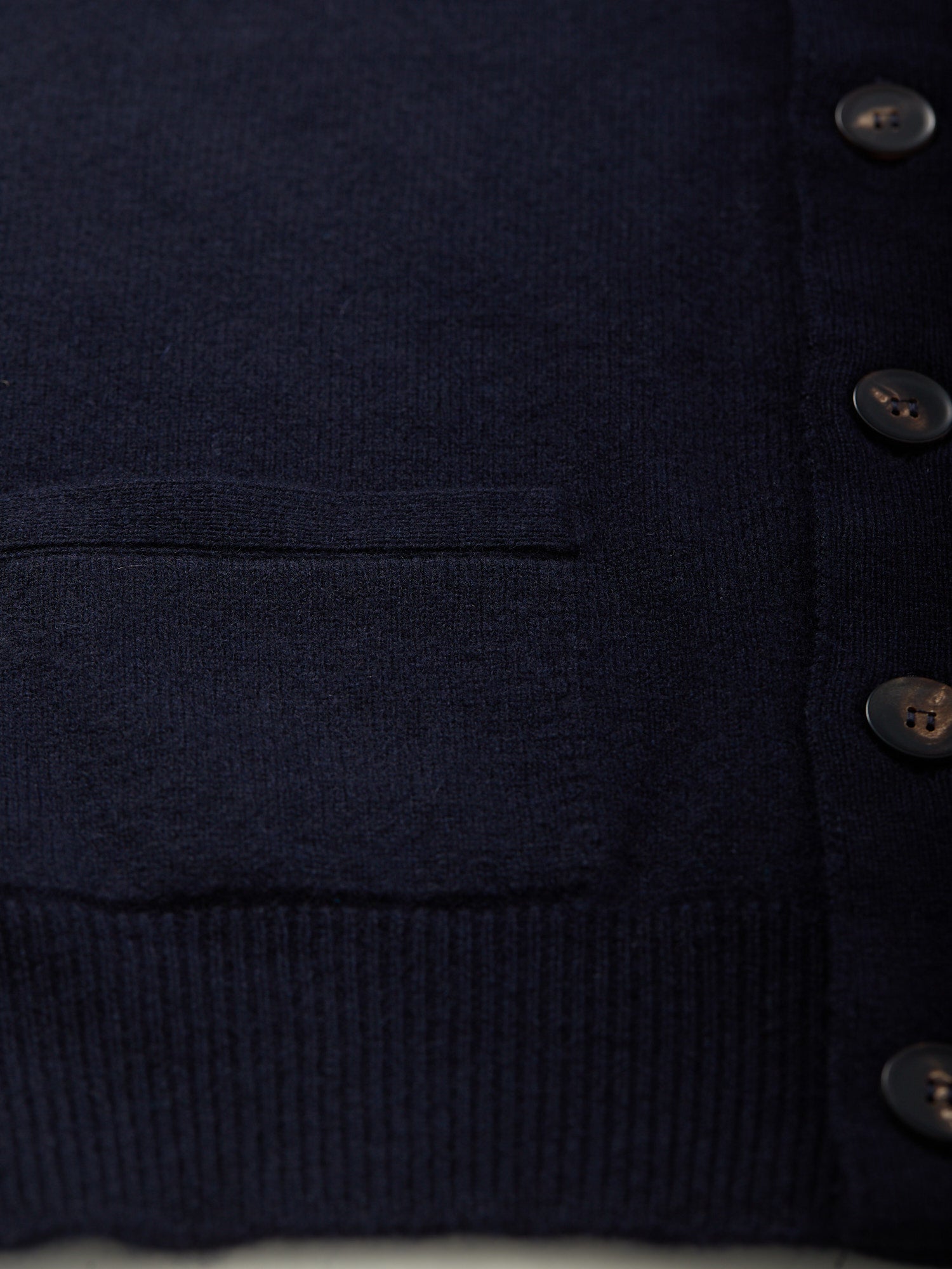 Lambswool Sleeveless Cardigan Navy