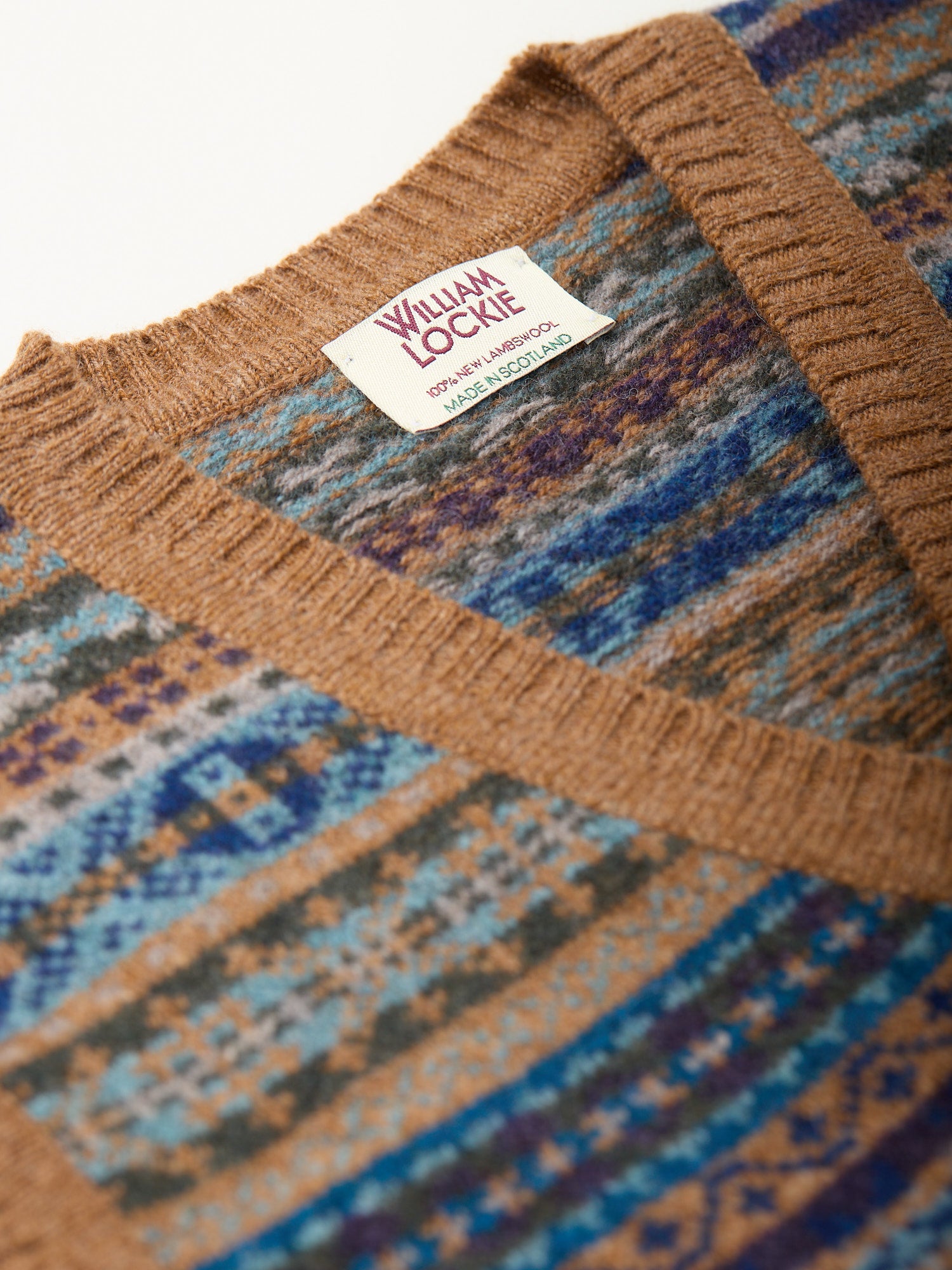Lambswool Fair Isle Slip-over Driftwood