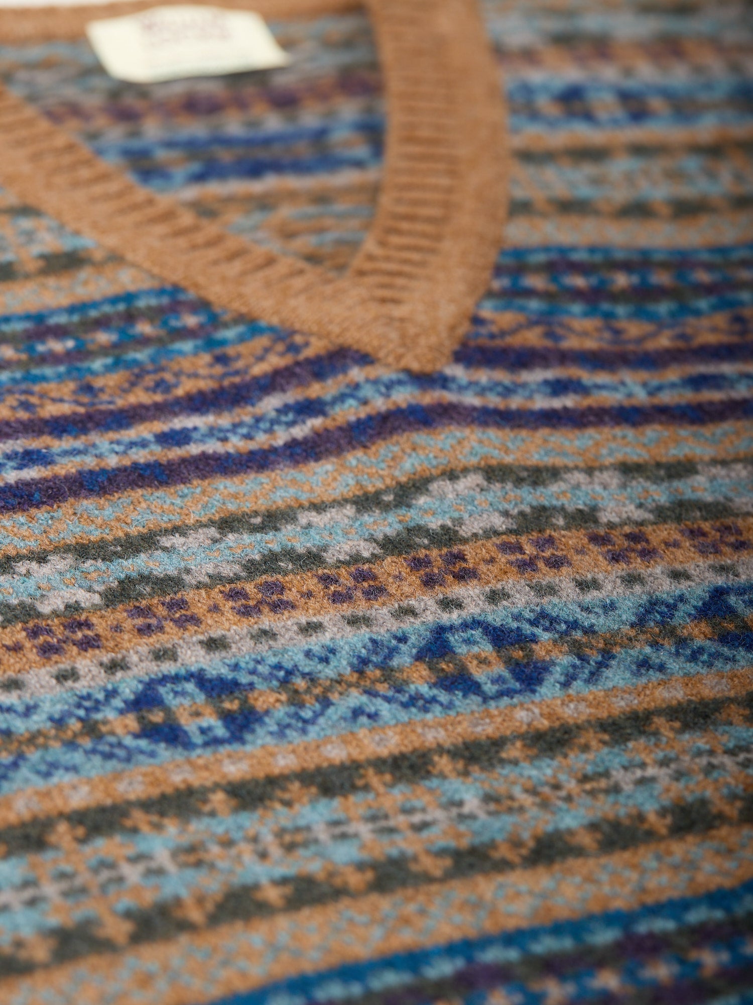 Lambswool Fair Isle Slip-over Driftwood