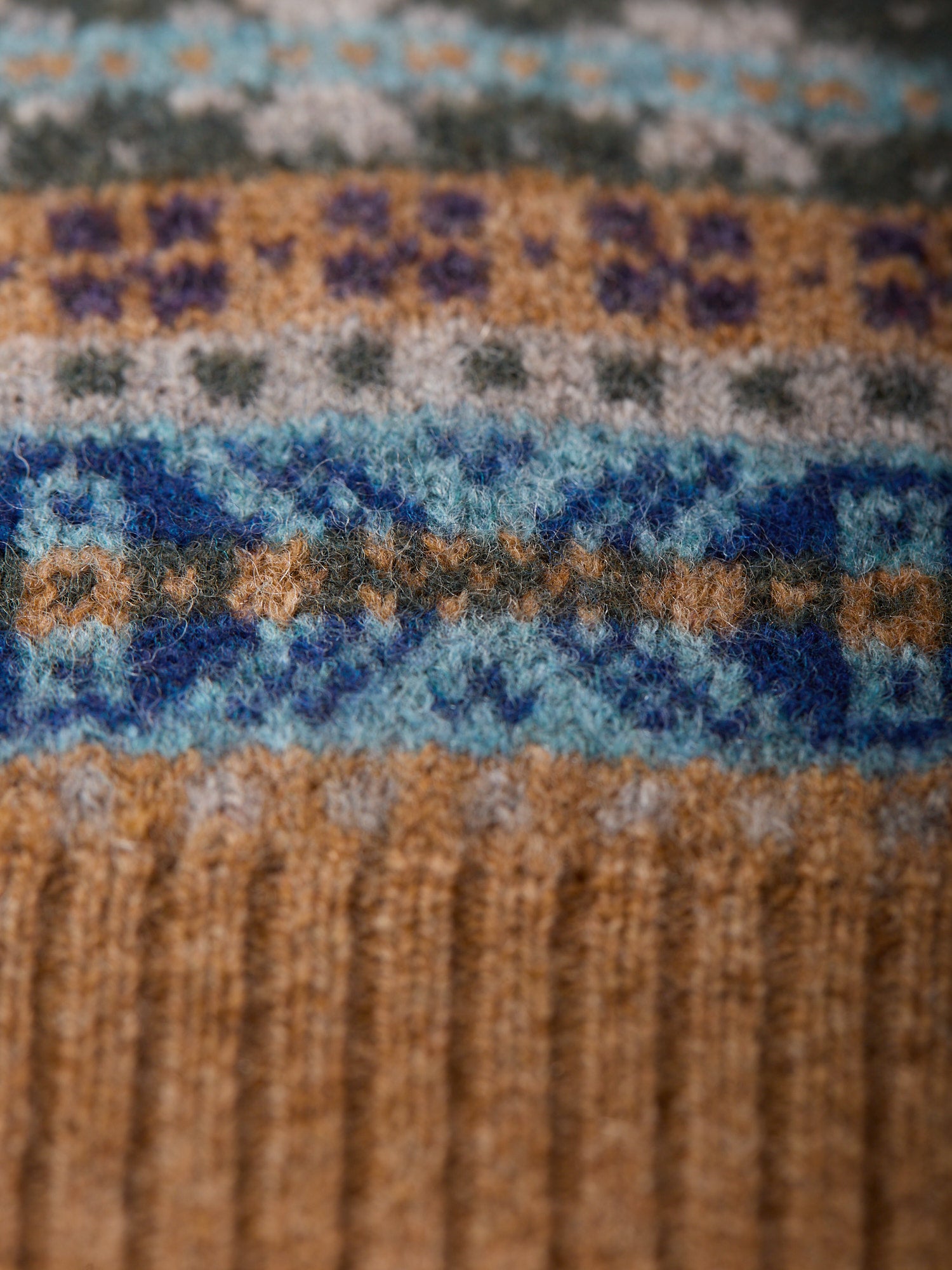 Lambswool Fair Isle Slip-over Driftwood