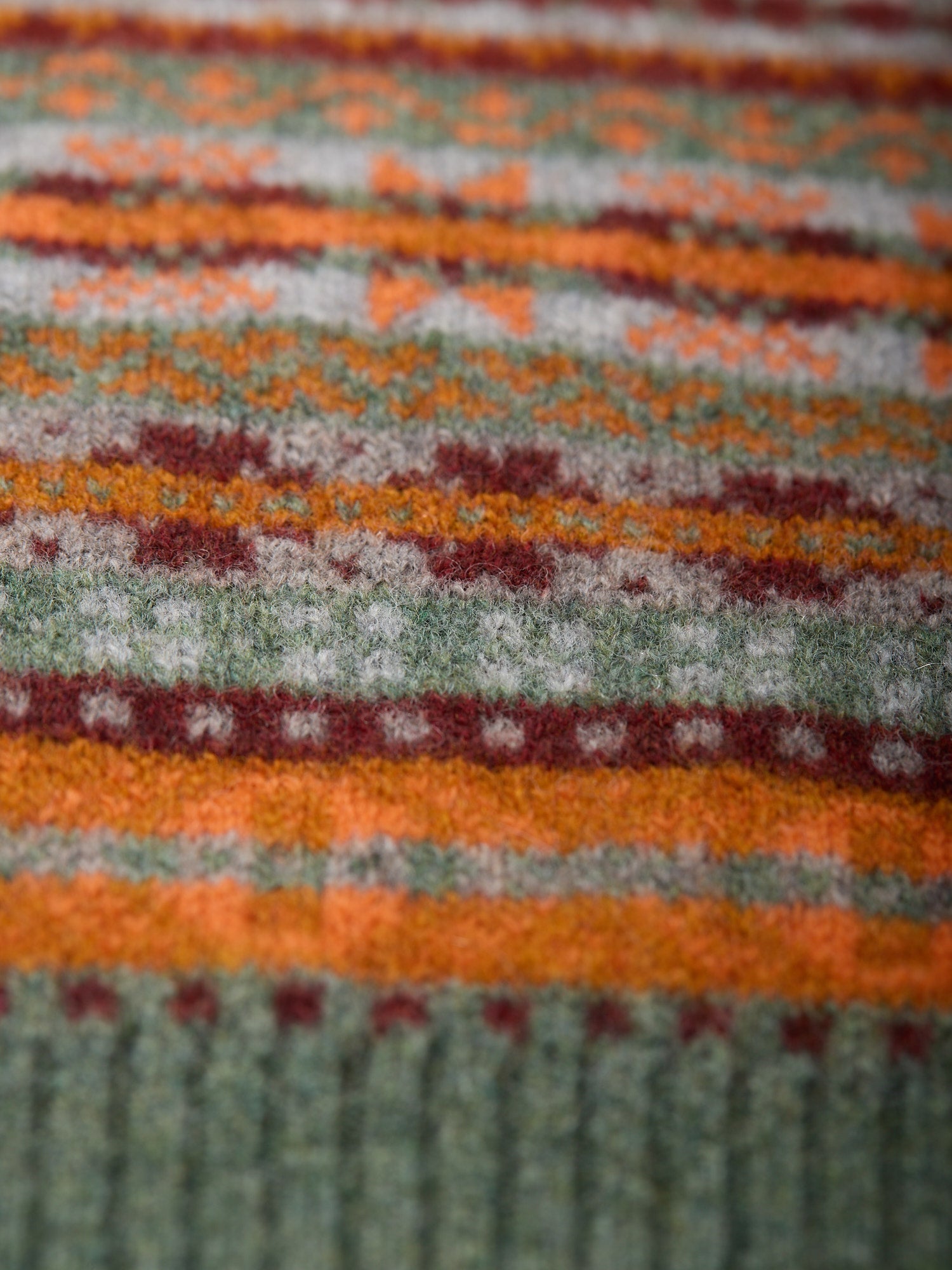 Lambswool Fair Isle Slip-over Landscape
