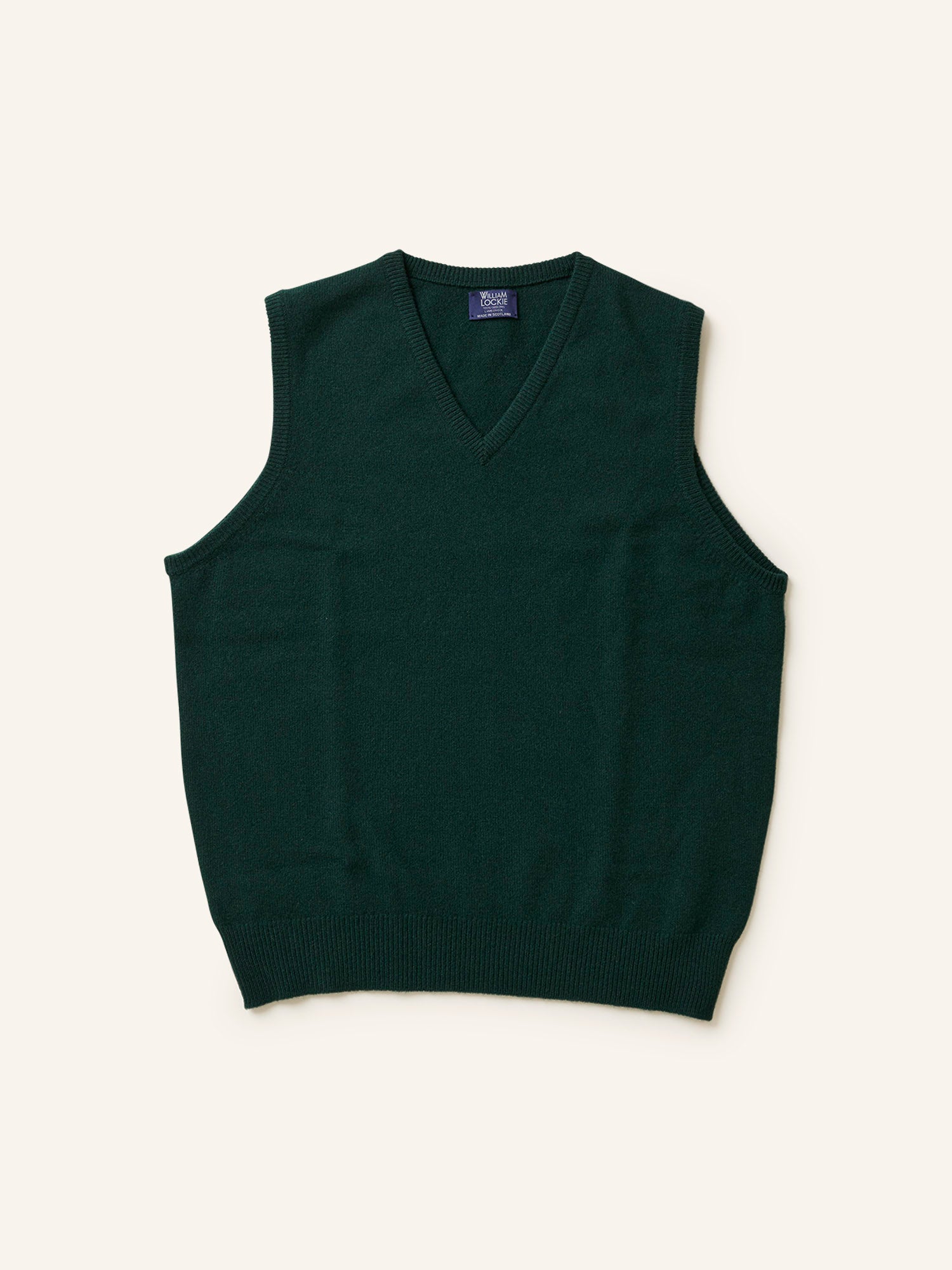 Lambswool Slip-over Tartan Green