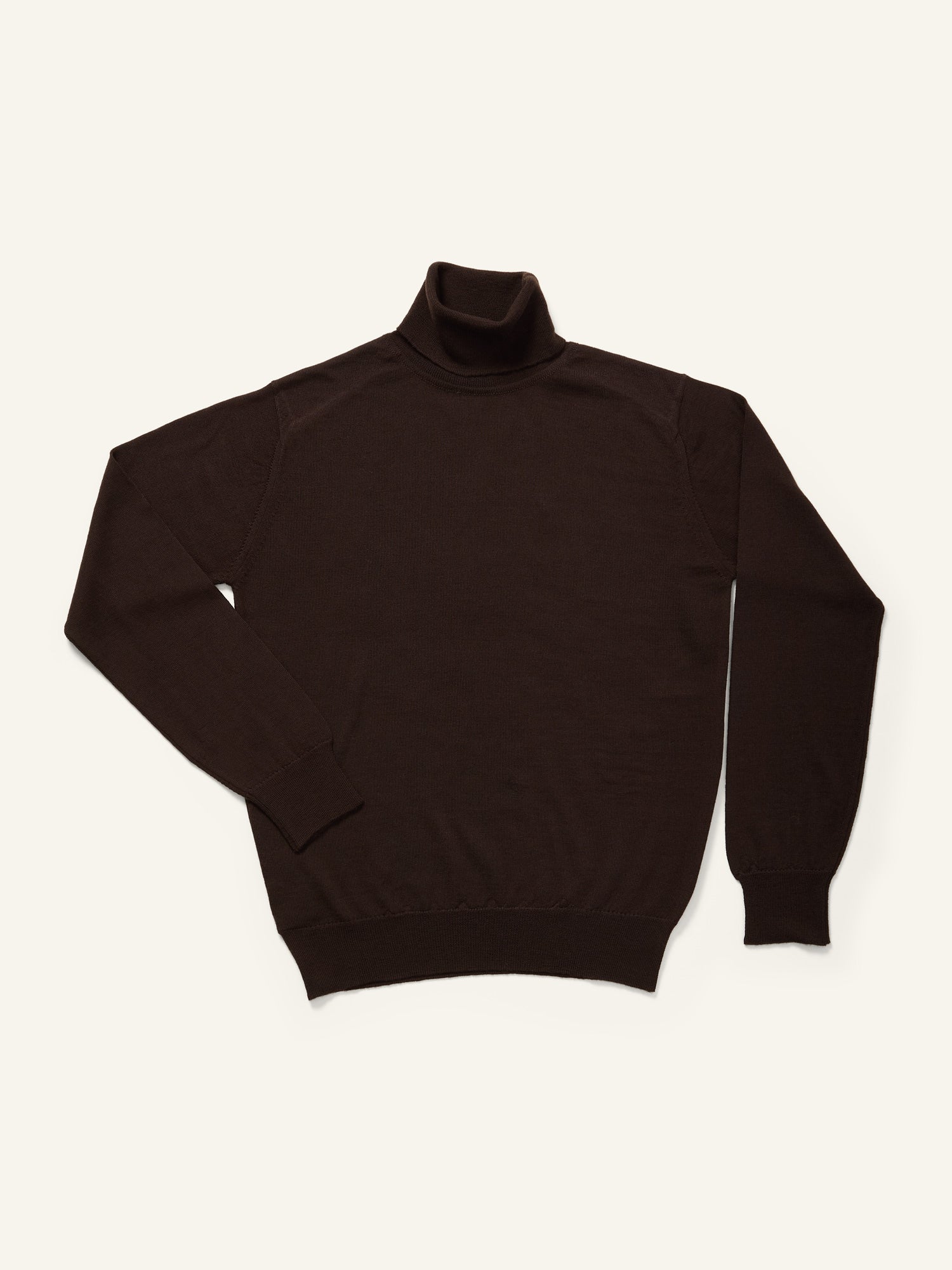Merino Roll Neck Brown