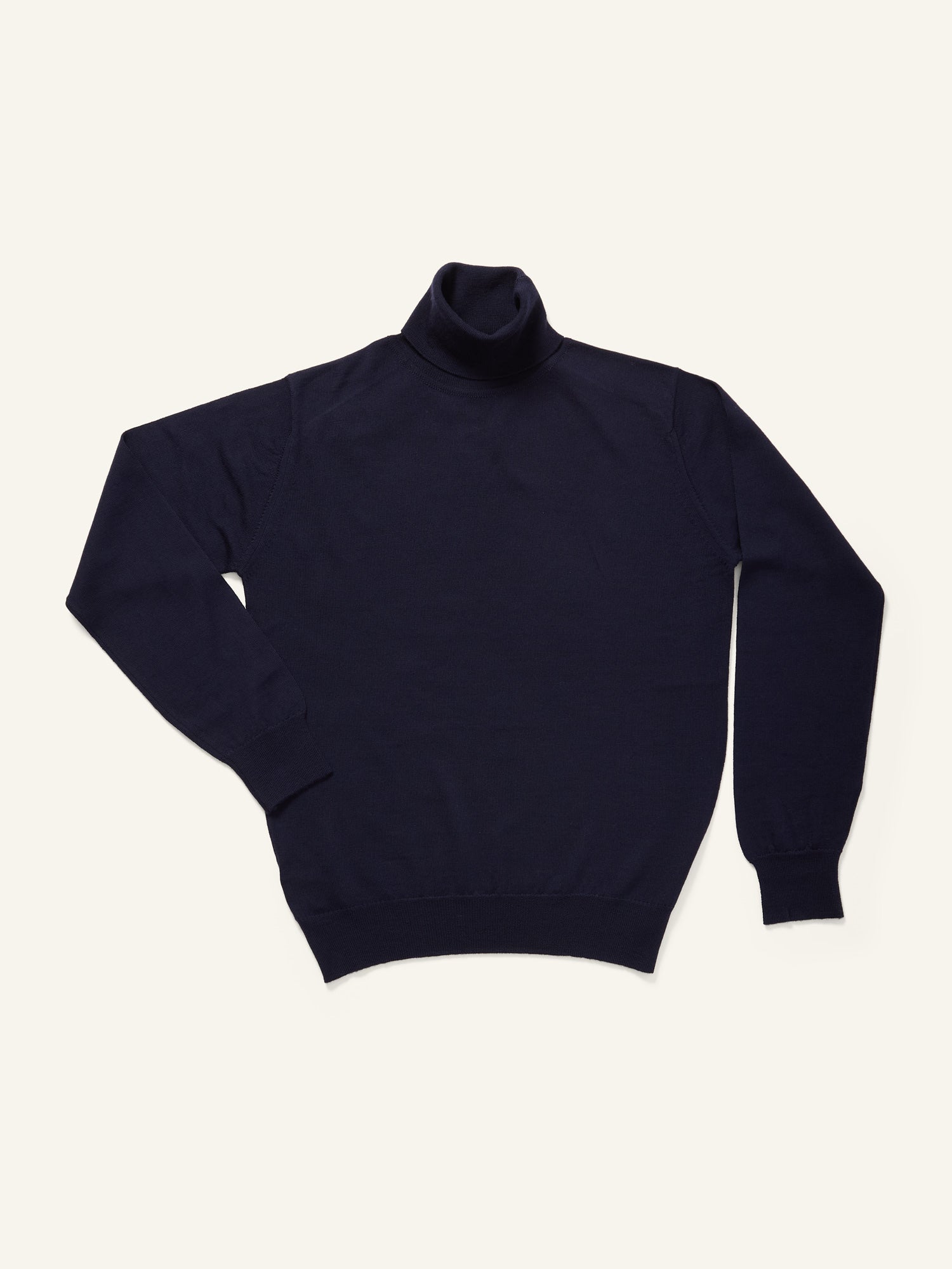 Merino Roll Neck Navy