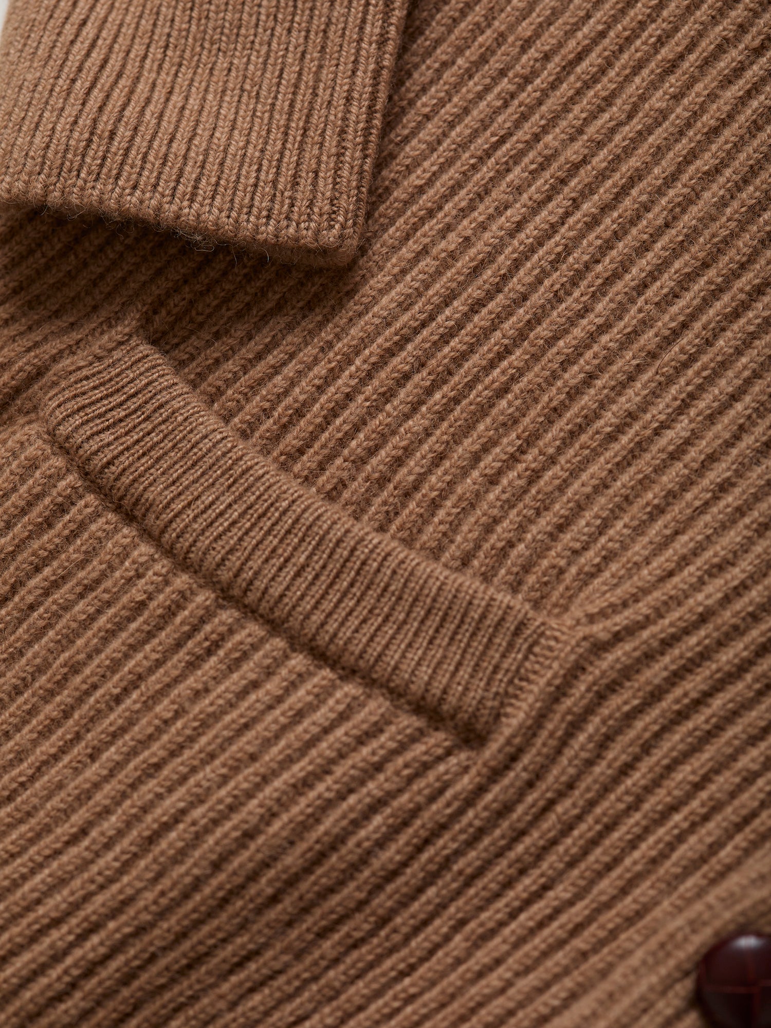 Camel Hair Shawl Collar Cardigan