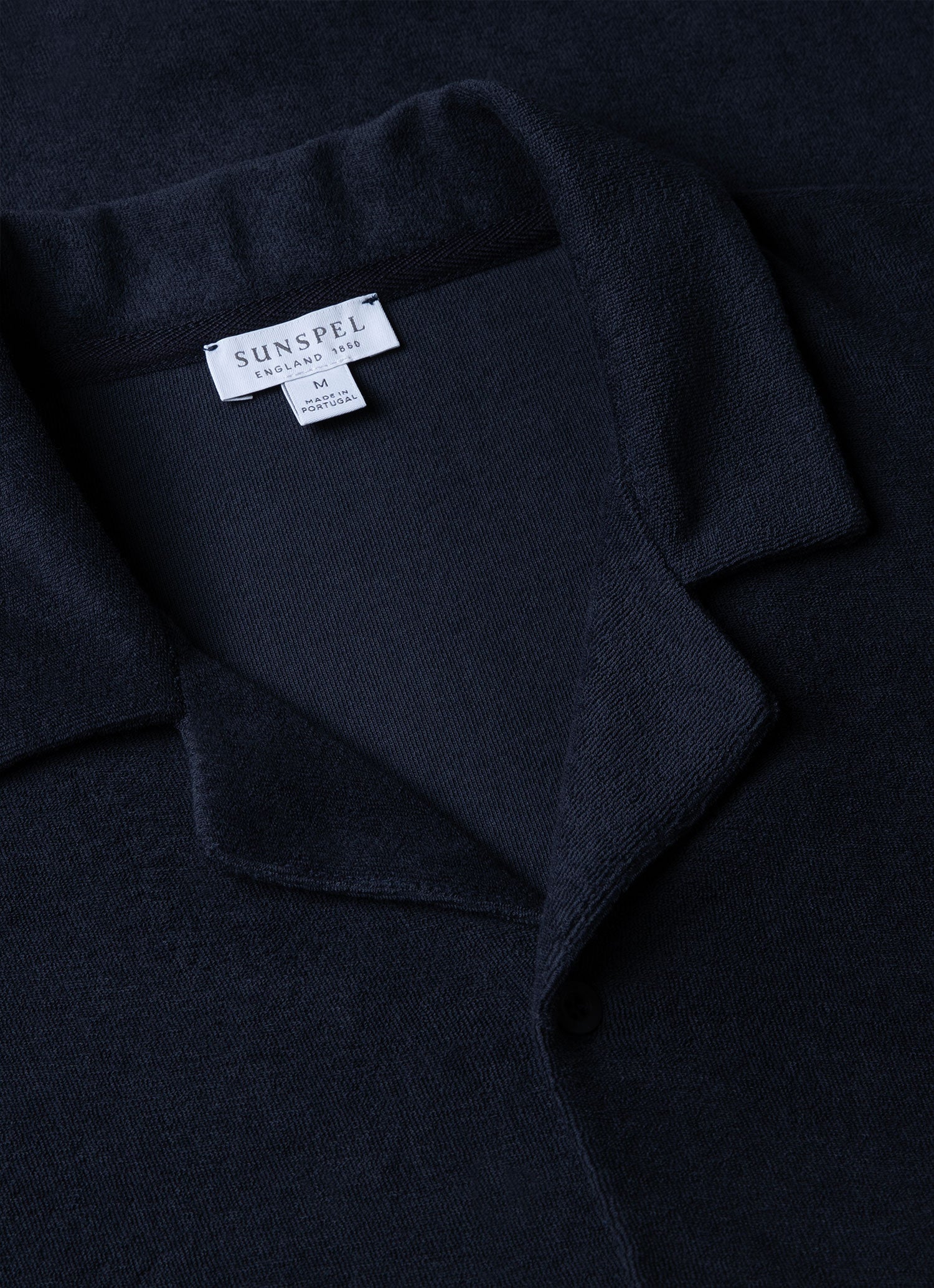 Terry Camp Collar Shirt Navy