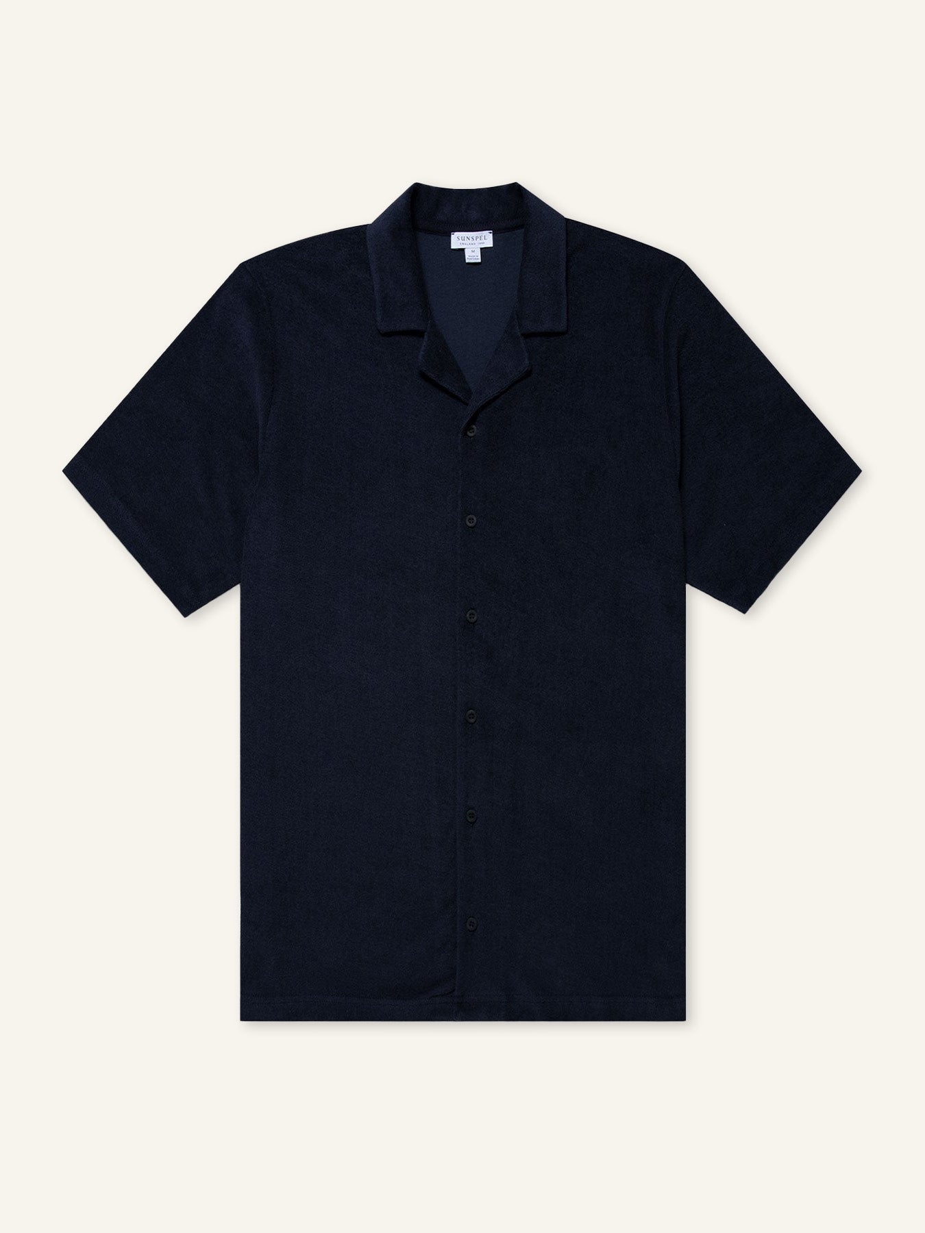 Terry Camp Collar Shirt Navy