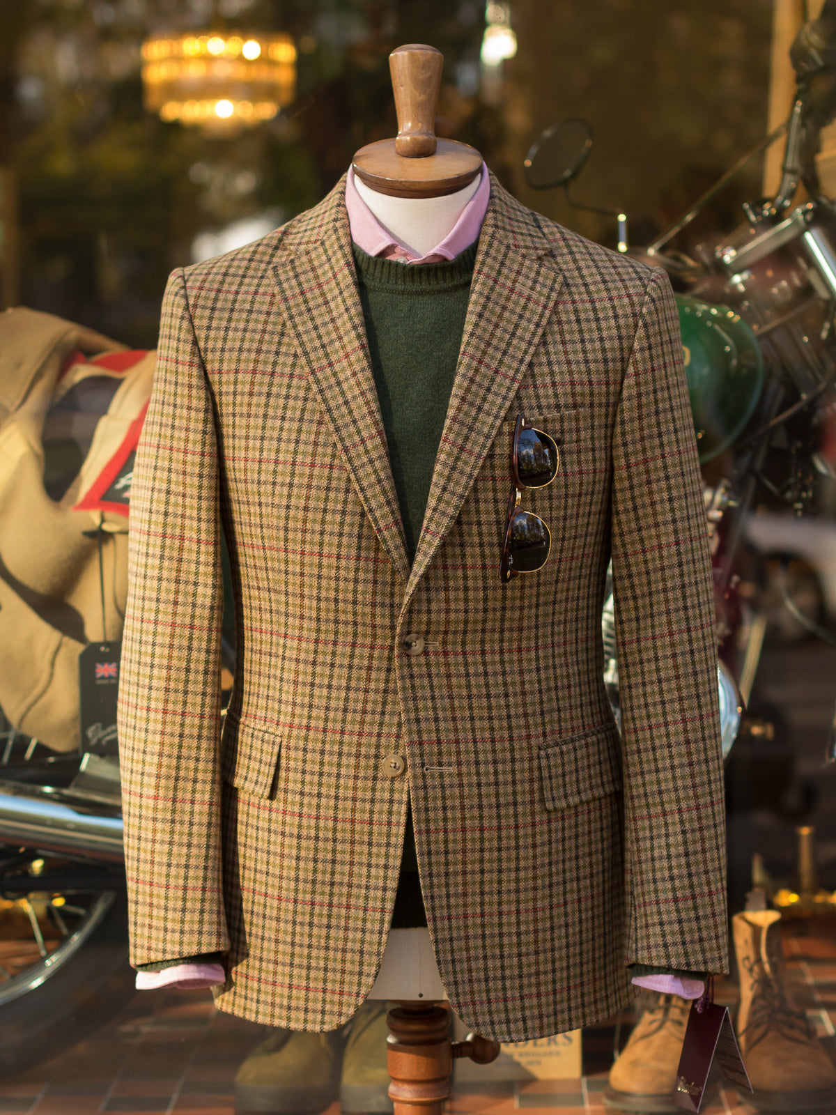 A tweed sports jacket