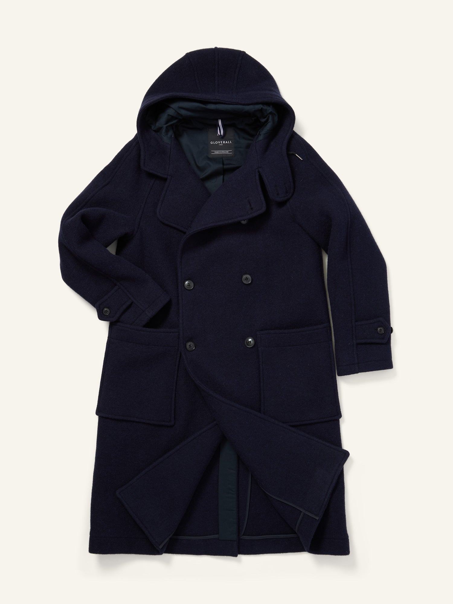 DB Hooded Raglan Coat Navy