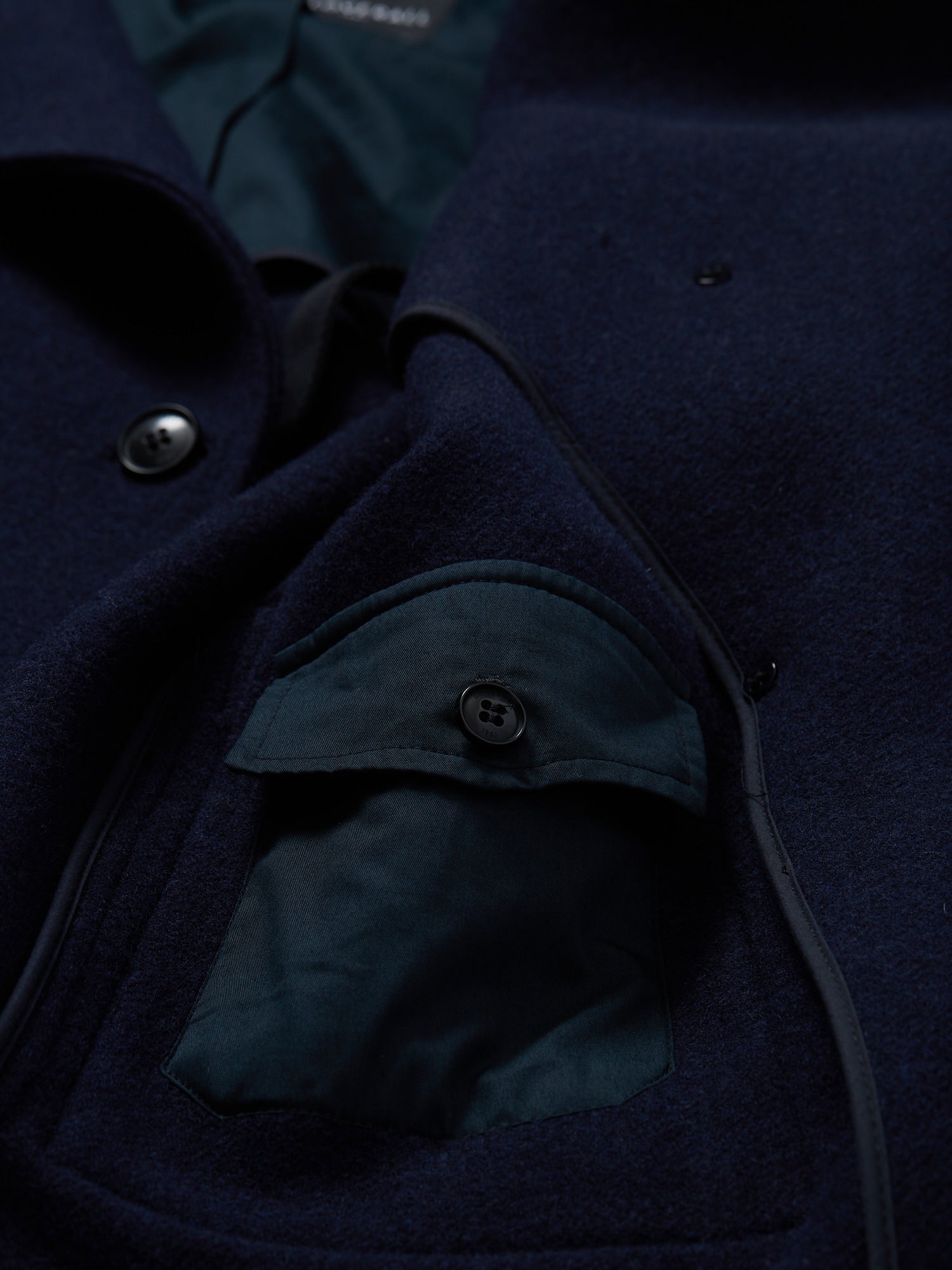 DB Hooded Raglan Coat Navy