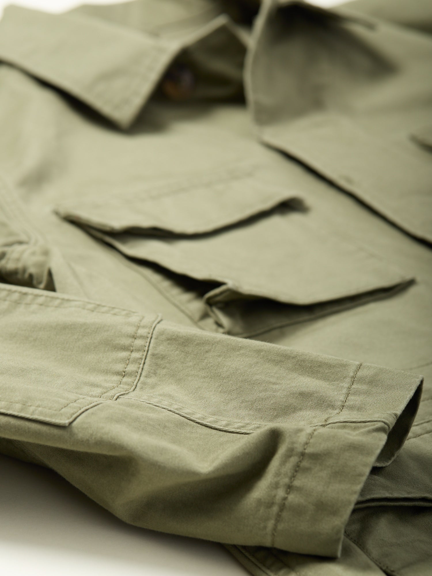 Twill Field Shacket Lichen Green