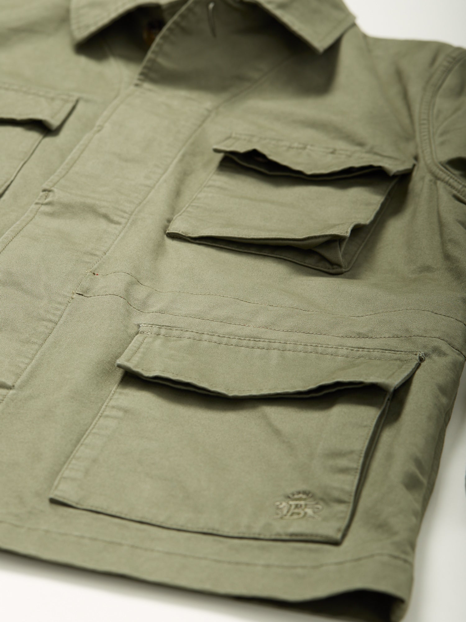 Twill Field Shacket Lichen Green