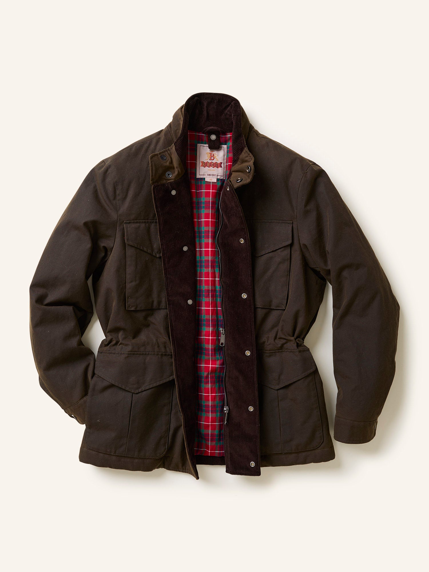 Waxed Field Jacket Deep Moss