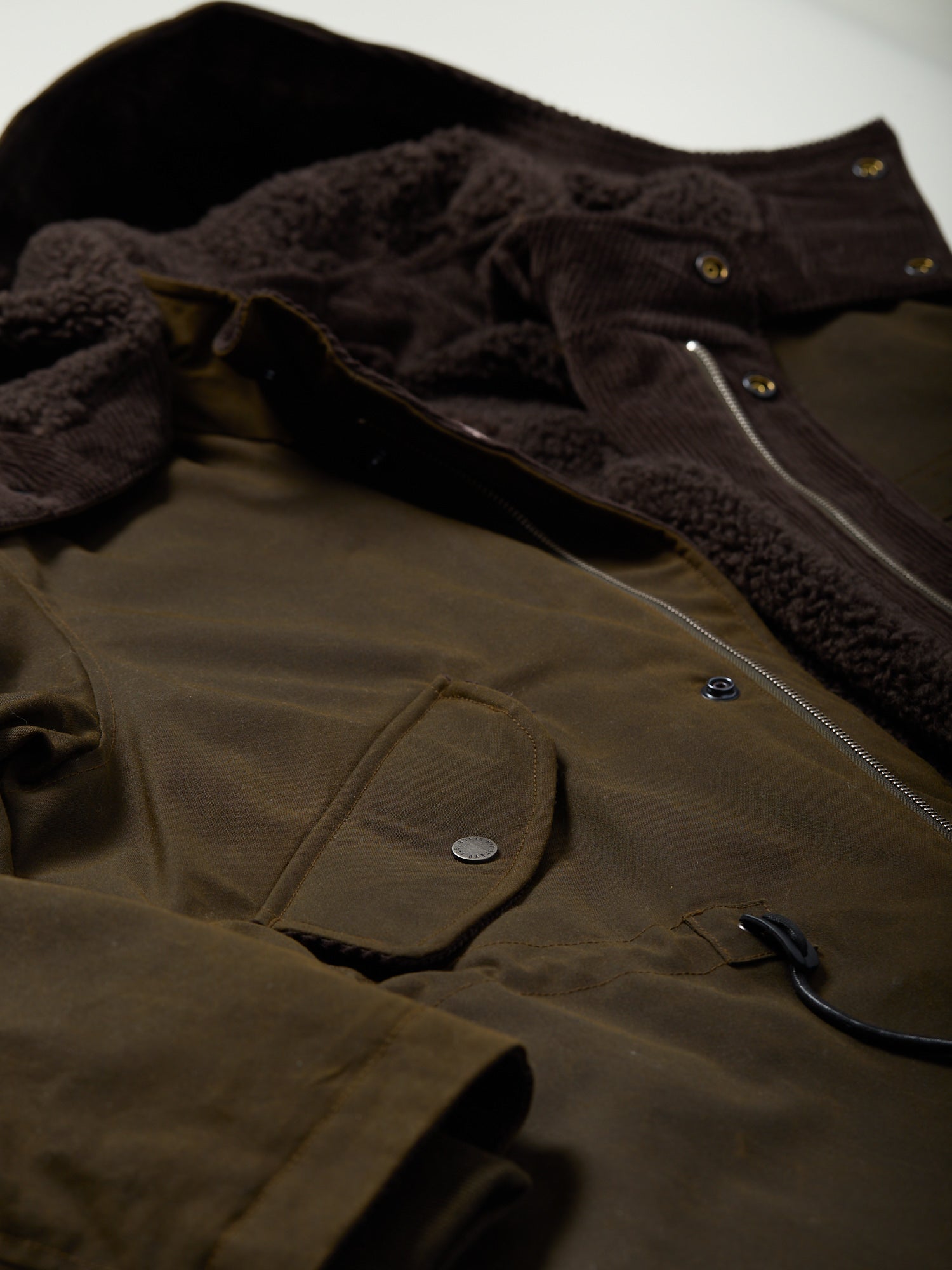 Waxed Fishtail Parka Deep Moss