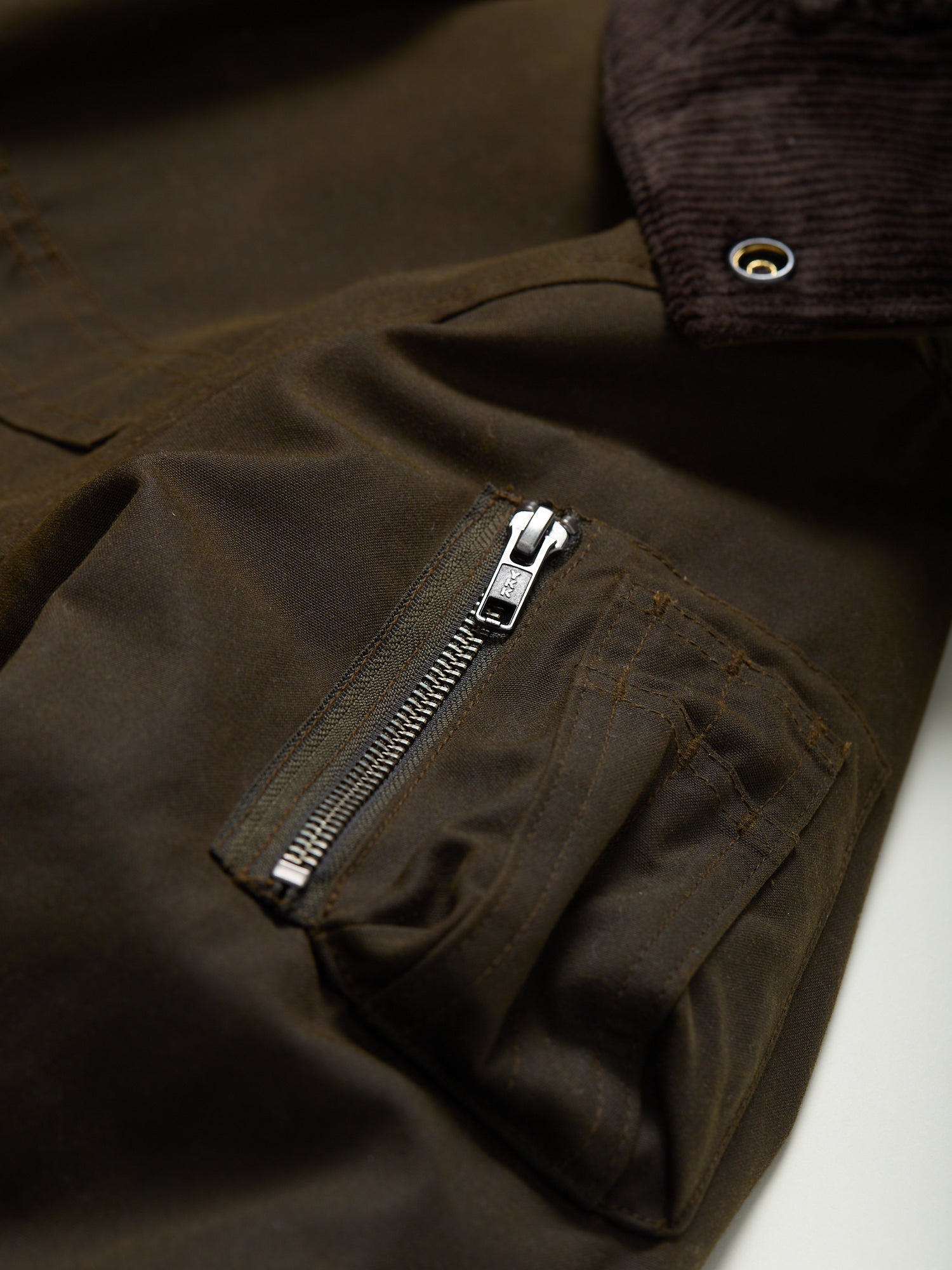 Waxed Fishtail Parka Deep Moss