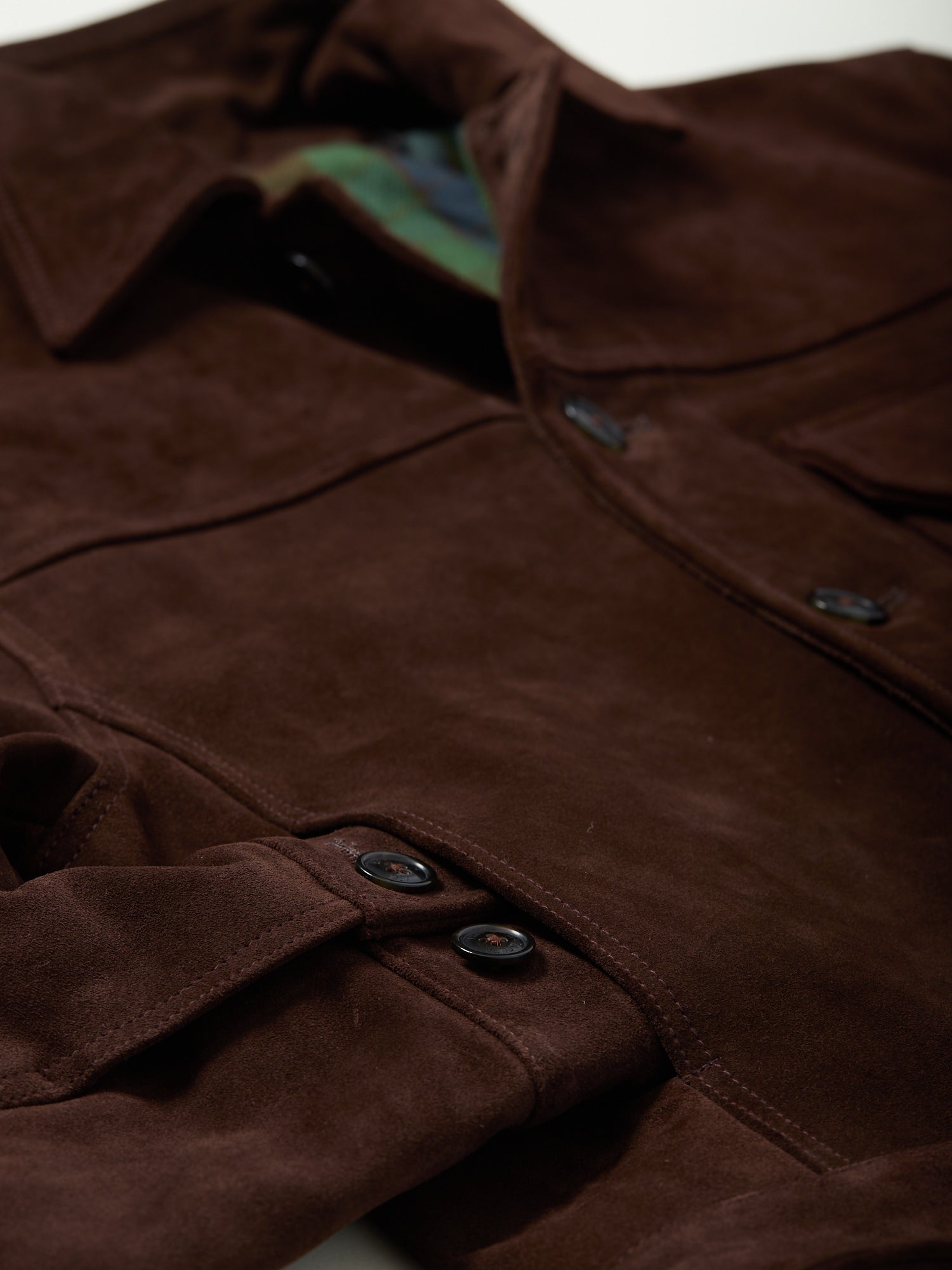 Roughout Suede Rider Jacket Chocolate