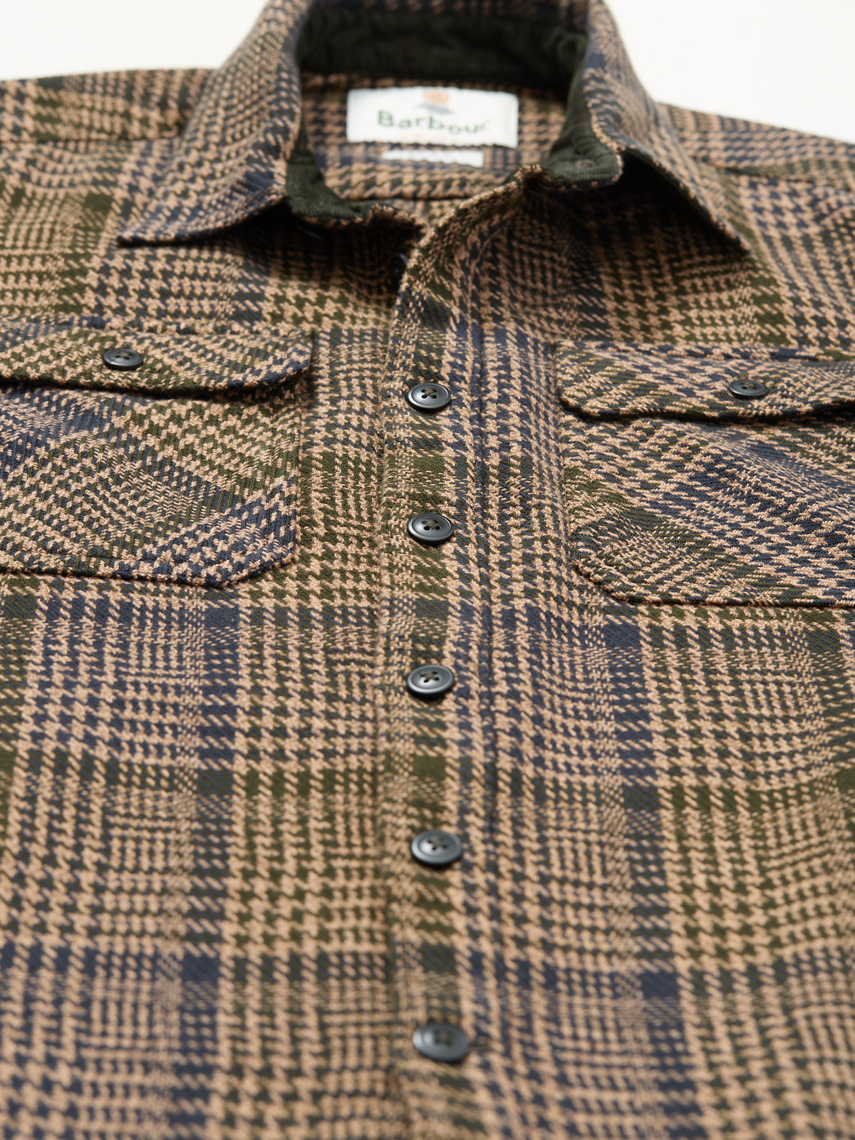 Millom Houndstooth Shirt Olive
