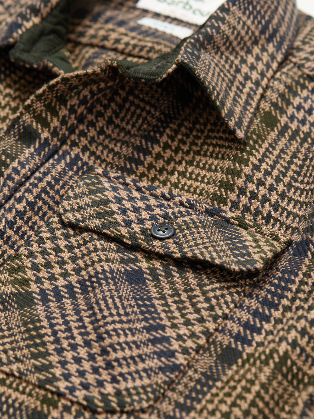Millom Houndstooth Shirt Olive