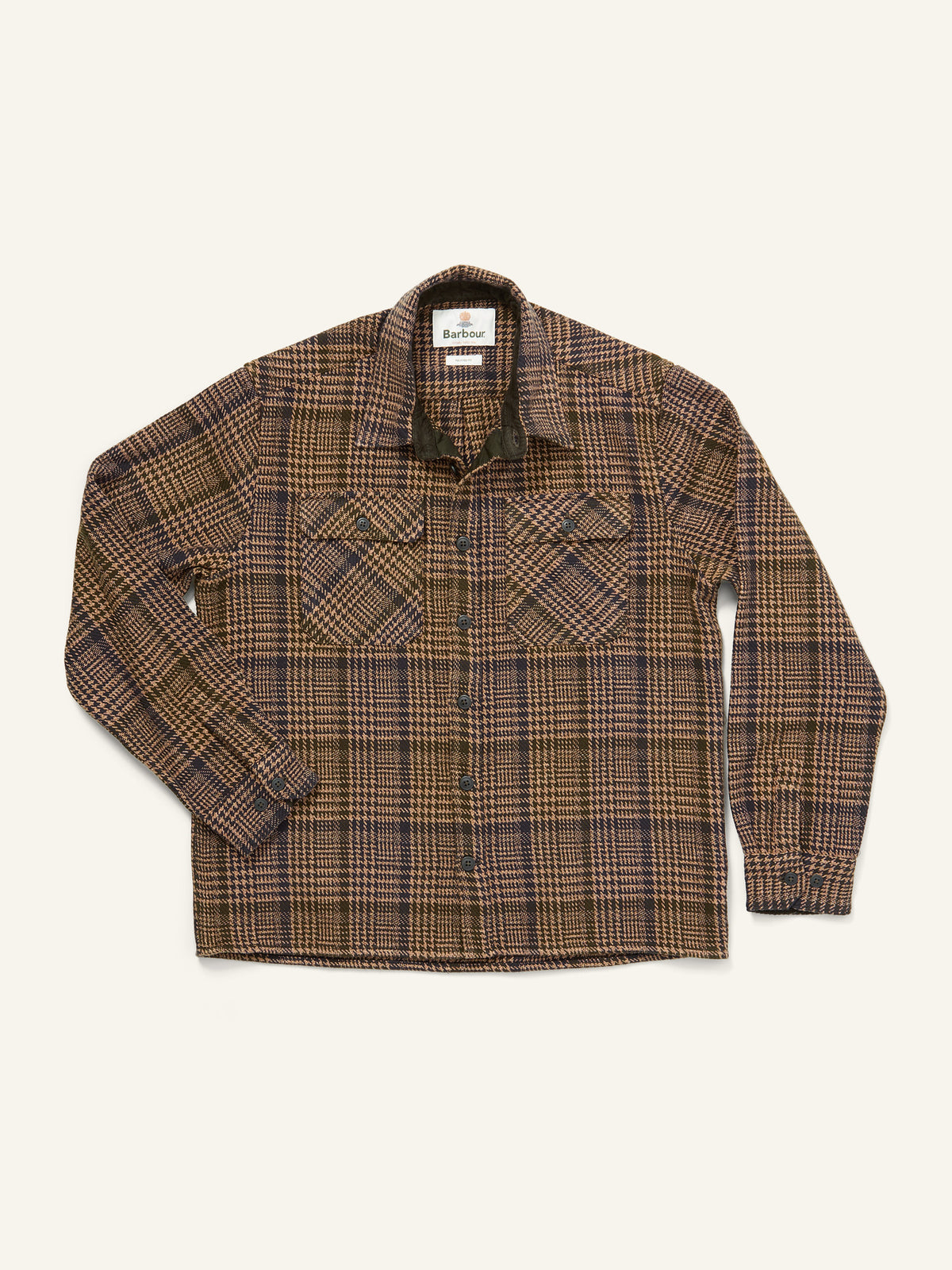 Millom Houndstooth Shirt Olive
