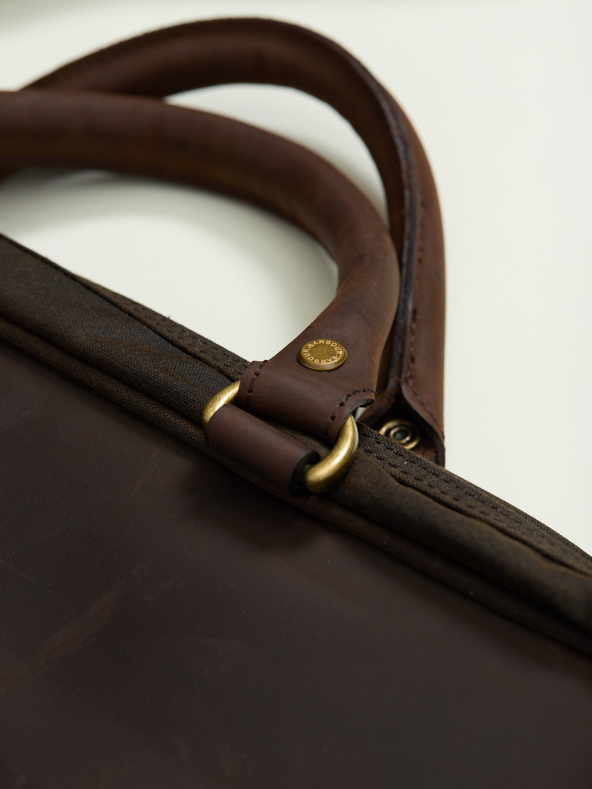 Wax Leather Briefcase Olive