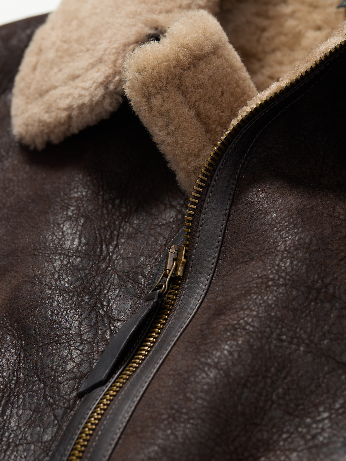 Winterbrook Shearling Jacket Dark Brown