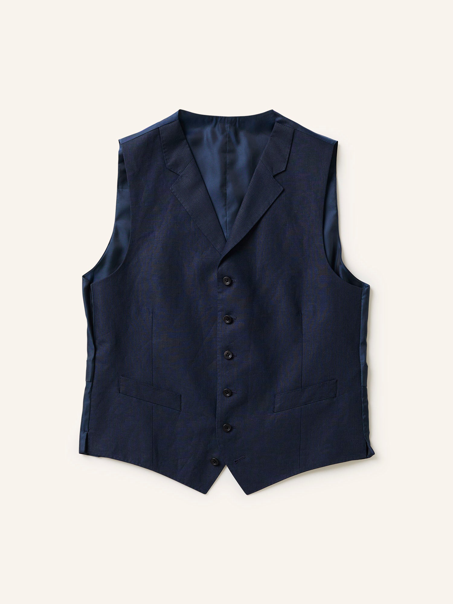 Lynford Irish Linen Waistcoat Navy