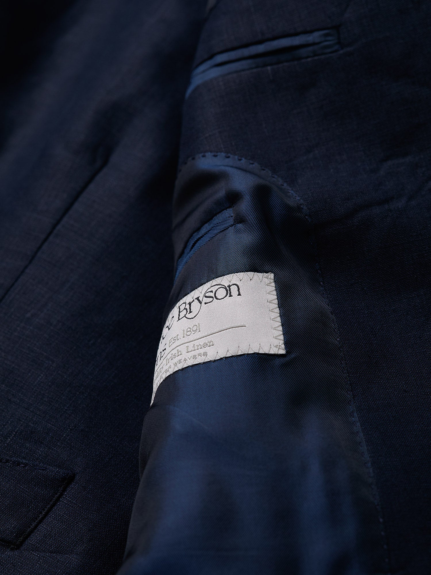 3-piece Irish Linen Suit Navy