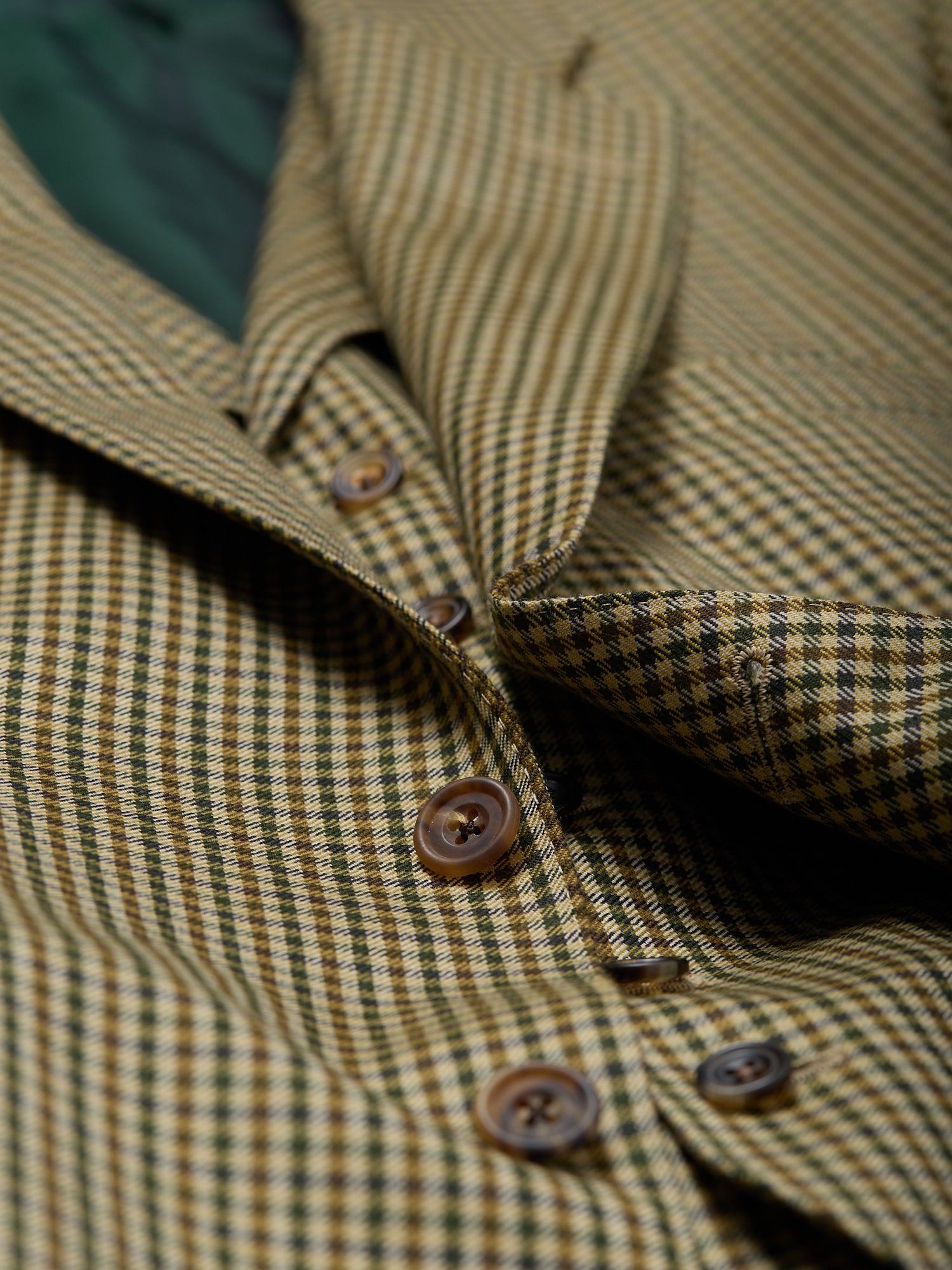 3-piece Worsted Tweed Suit Green Gunclub