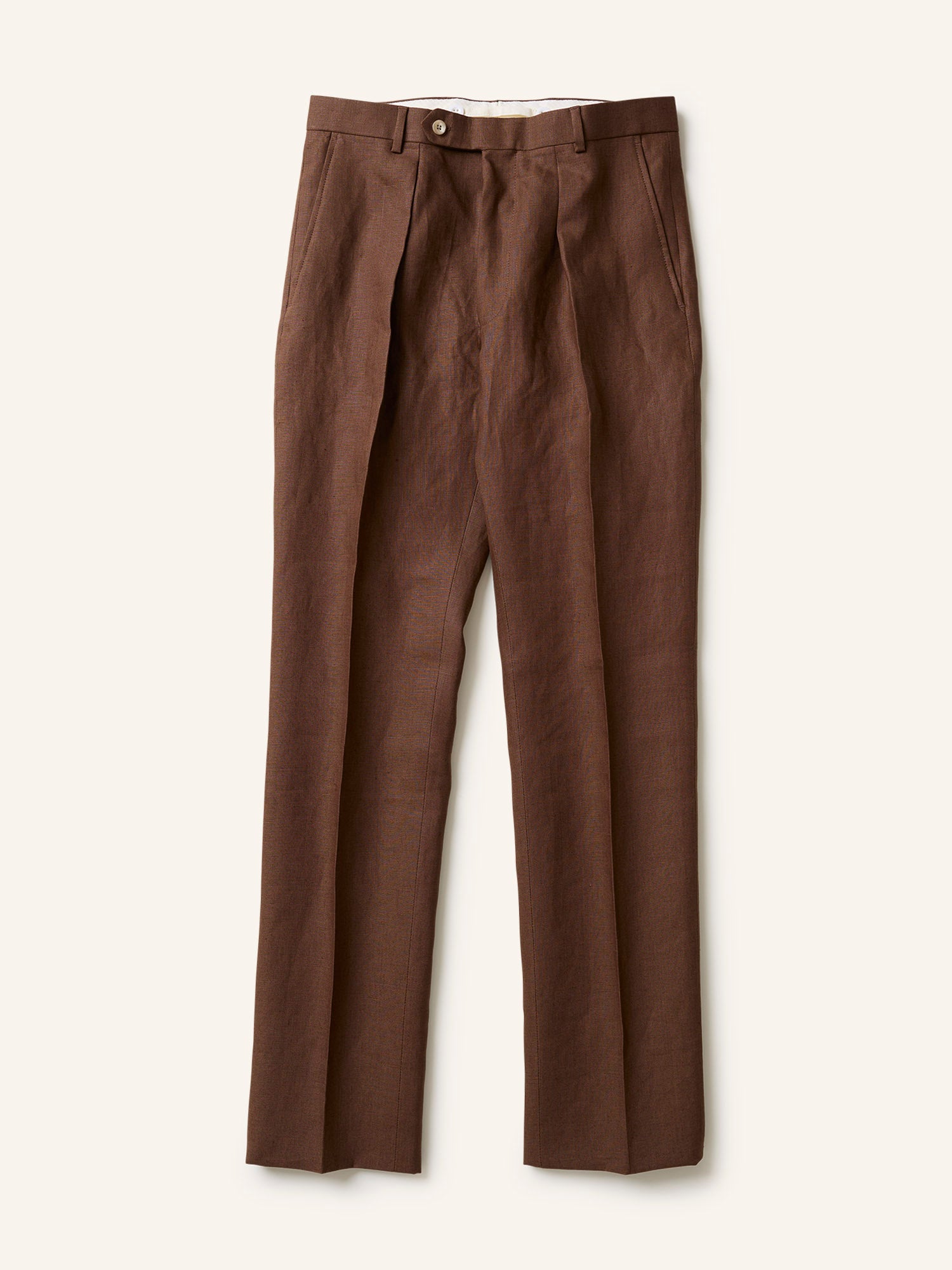 Colkirk Tropical Irish Linen Trousers Golden Brown