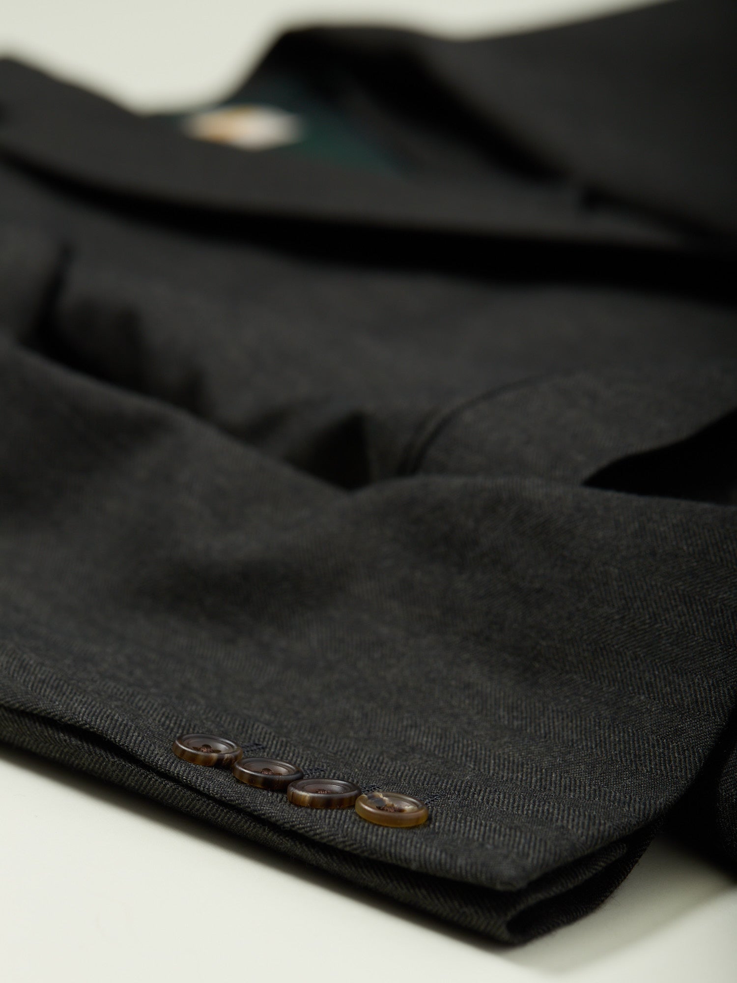 3-Piece Worsted HB Suit Dark Green