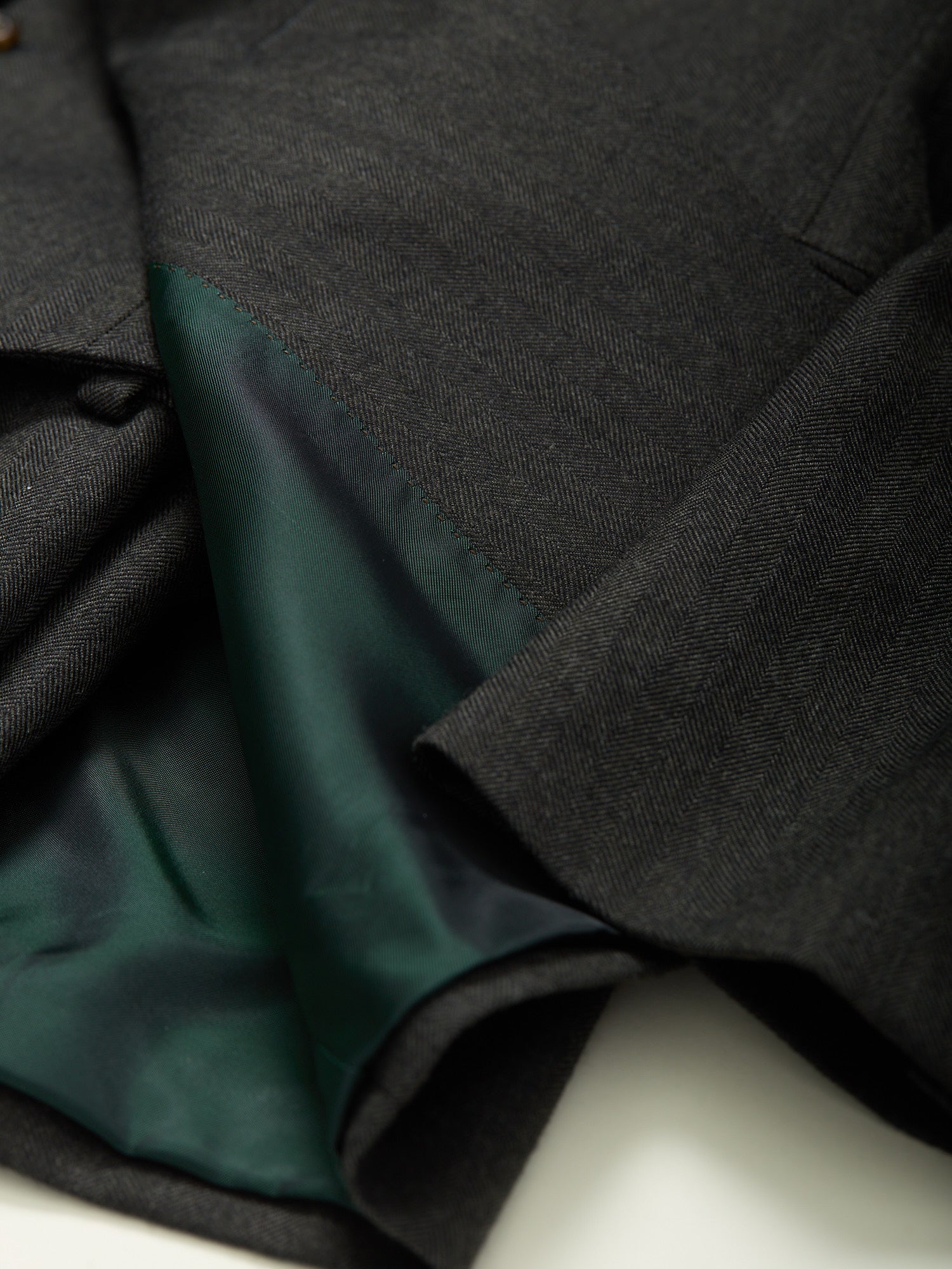 3-Piece Worsted HB Suit Dark Green