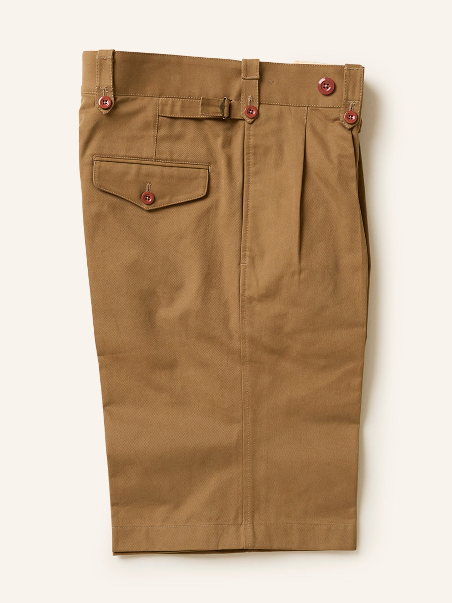 Bombay Pleated Officer's Shorts Khaki Drill