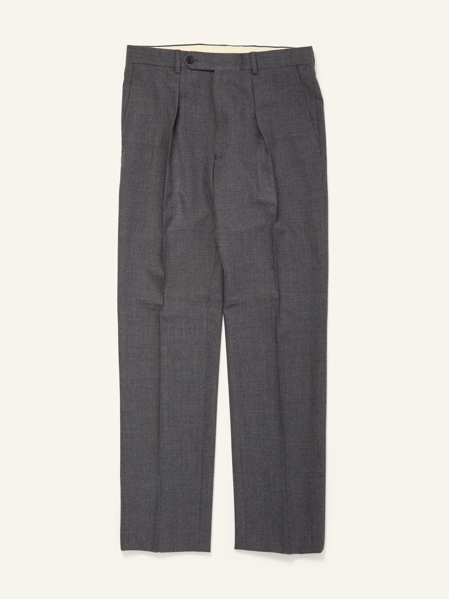 Colkirk High Twist Wool Trousers Mid Grey