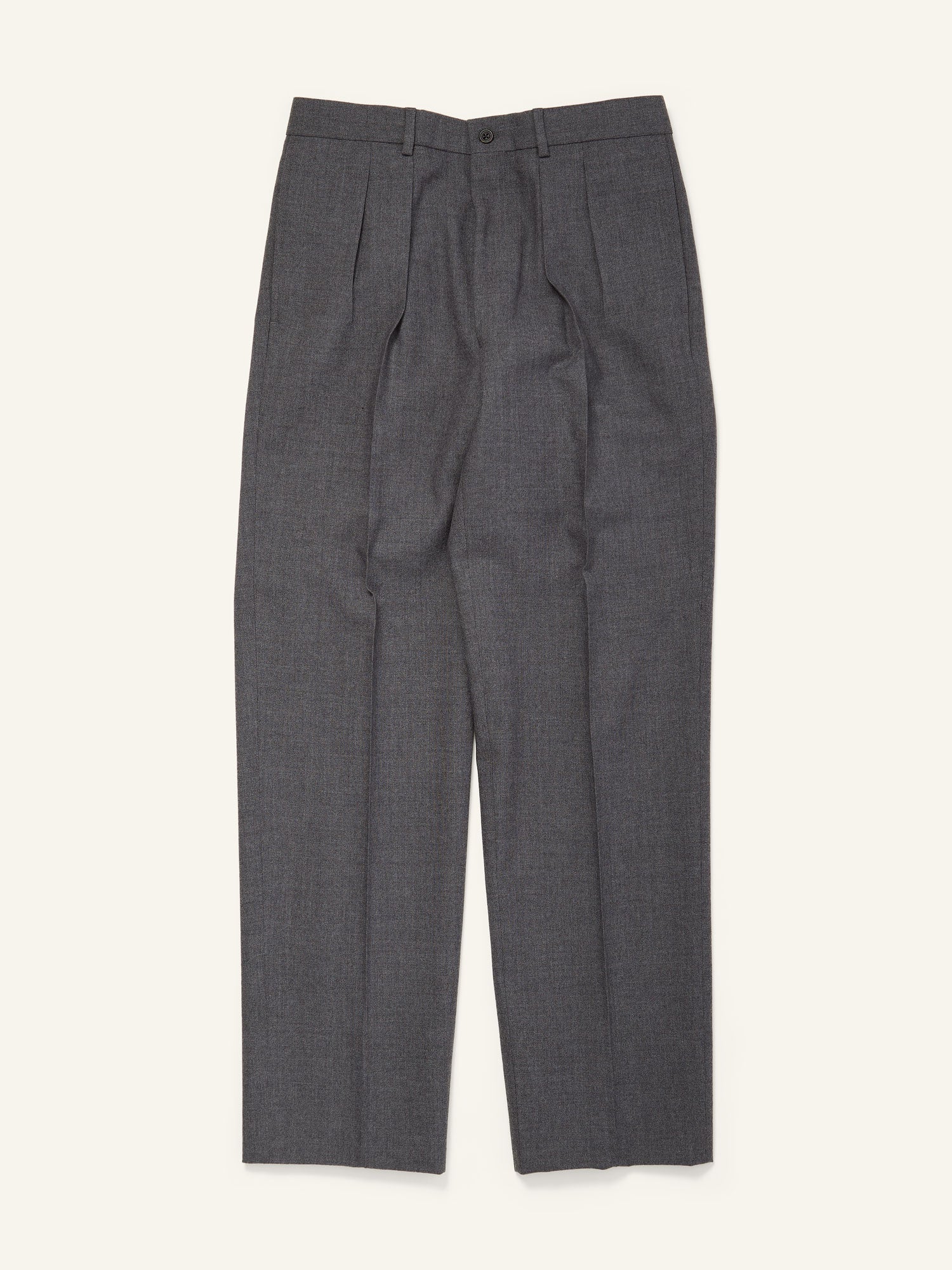 Dilham High Twist Wool Trousers Mid Grey