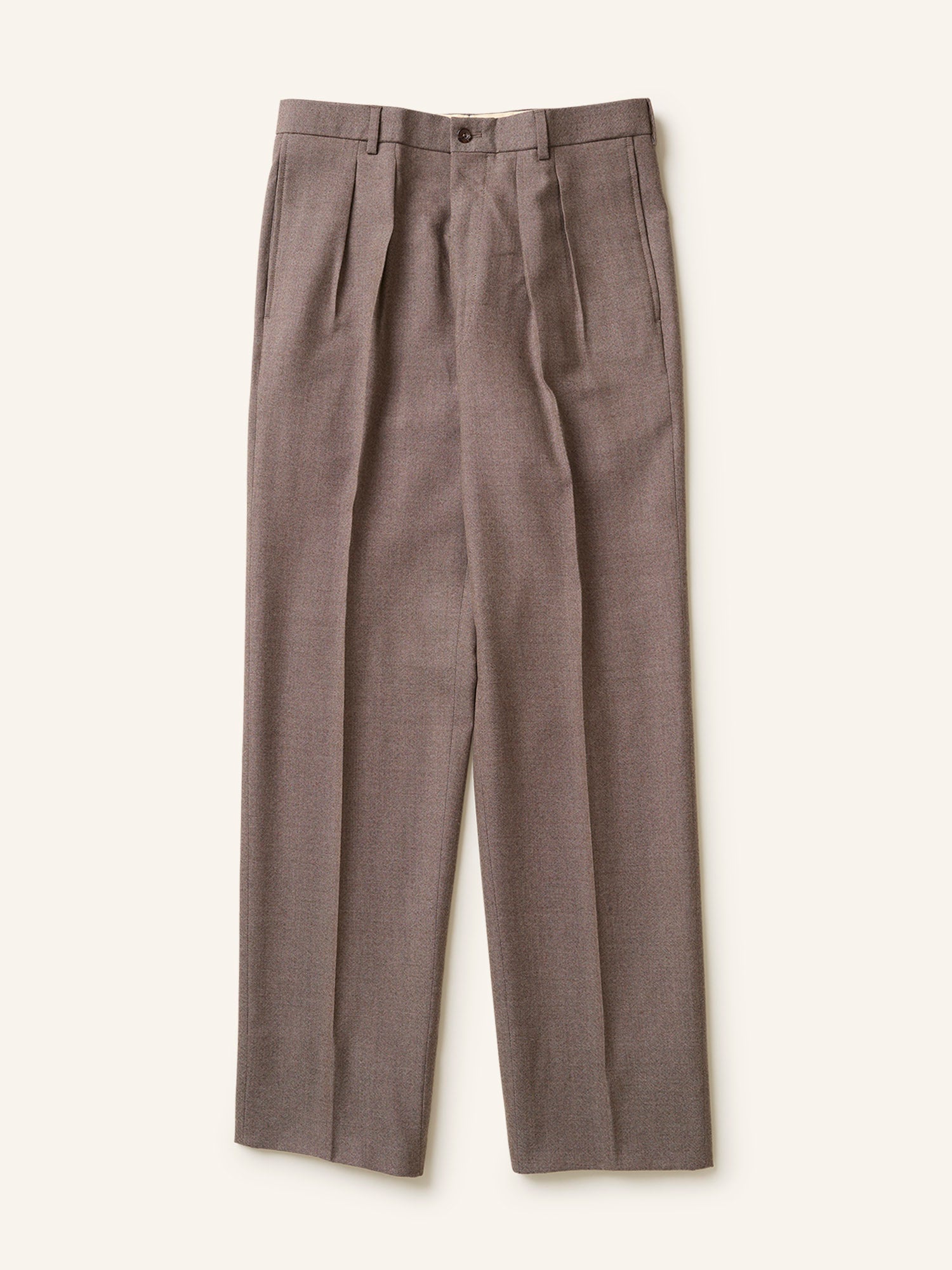 Dilham Pleated Donegal Trousers Beige