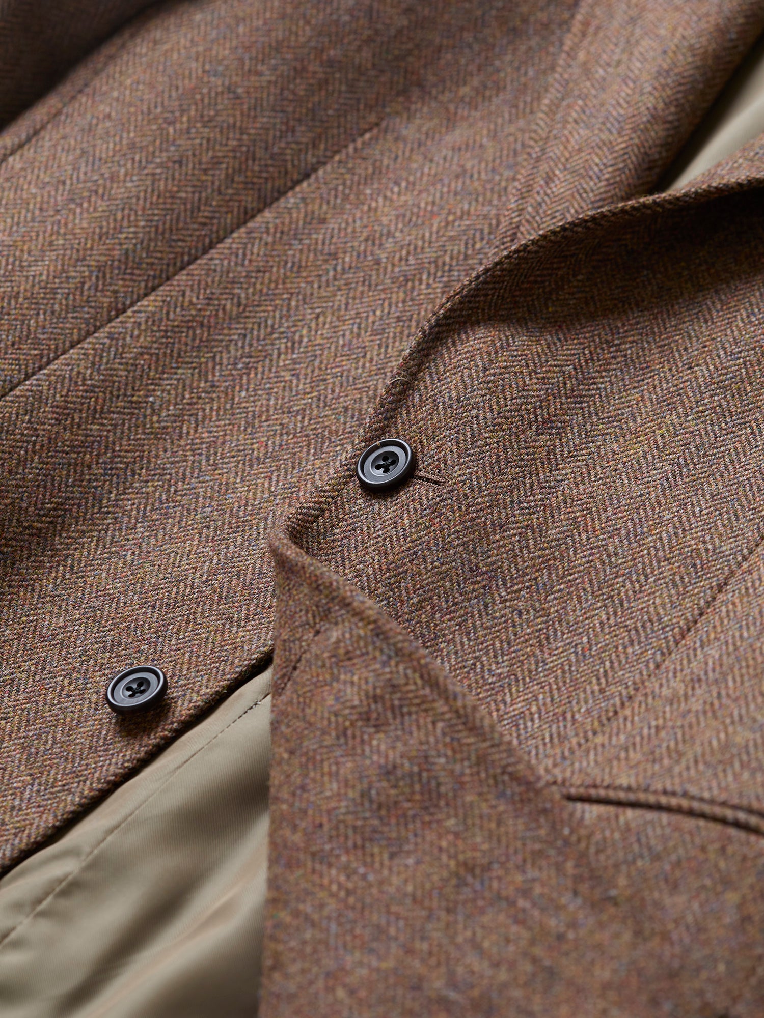 Gunton Herringbone Tweed Jacket Brown