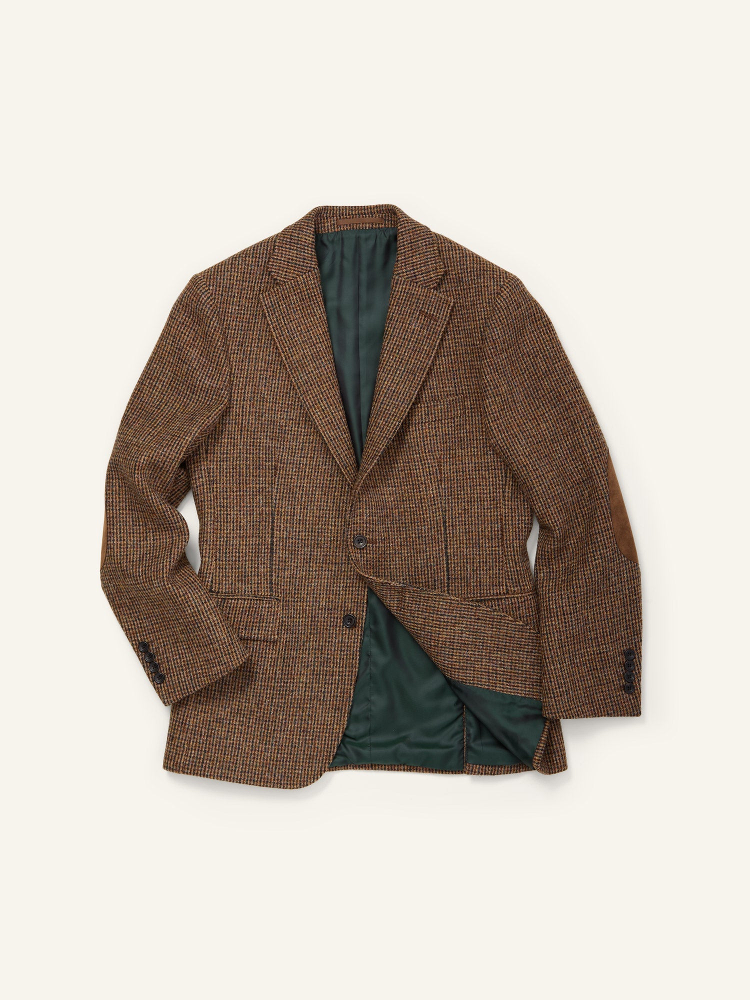 Gunton Harris Tweed Jacket Brown Dogtooth