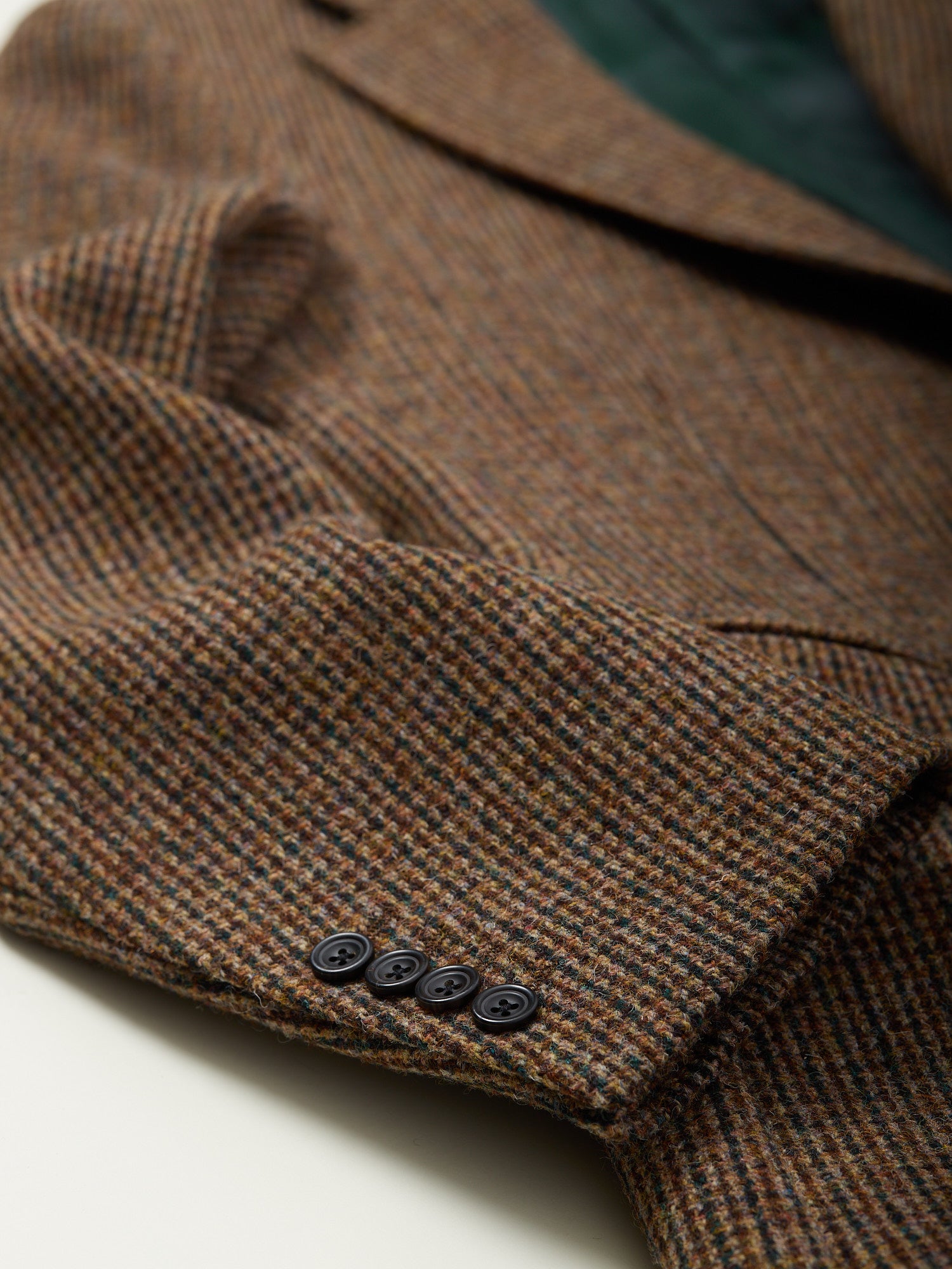 Gunton Harris Tweed Jacket Brown Dogtooth