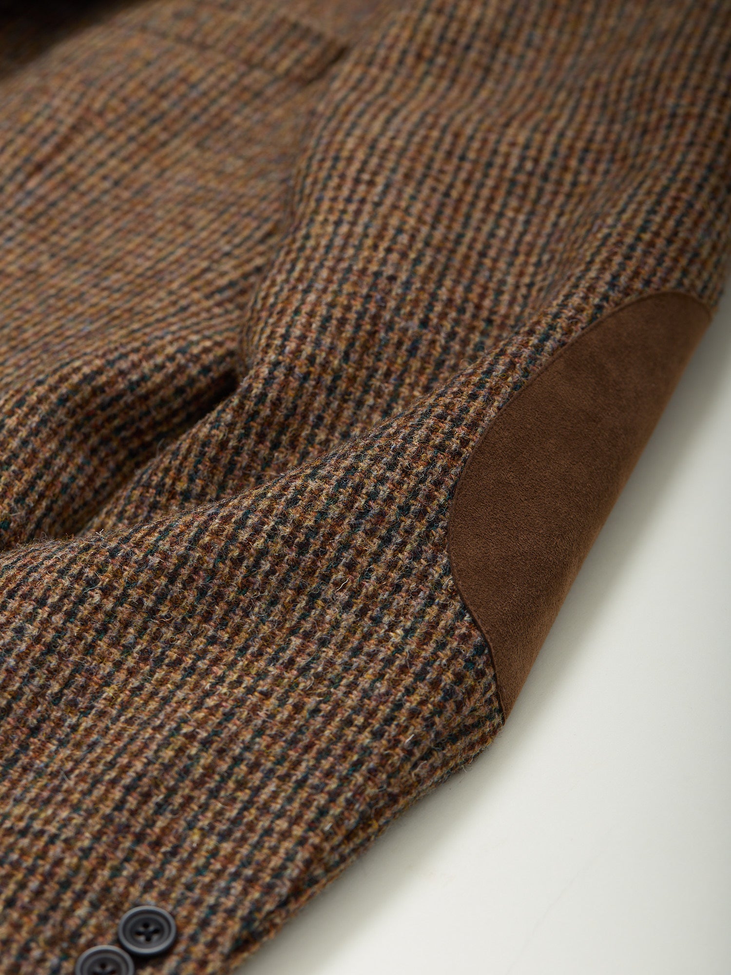 Gunton Harris Tweed Jacket Brown Dogtooth