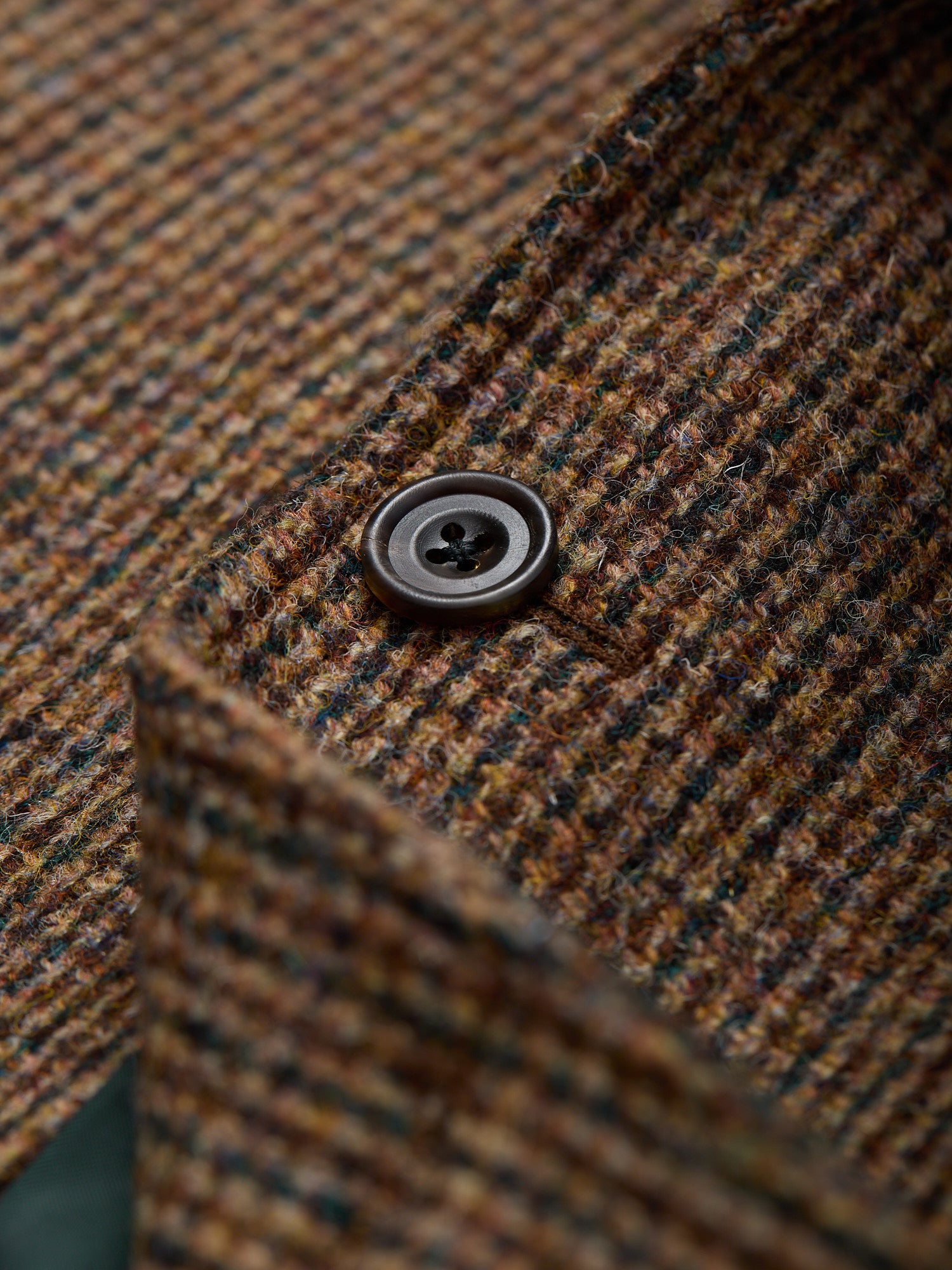 Gunton Harris Tweed Jacket Brown Dogtooth