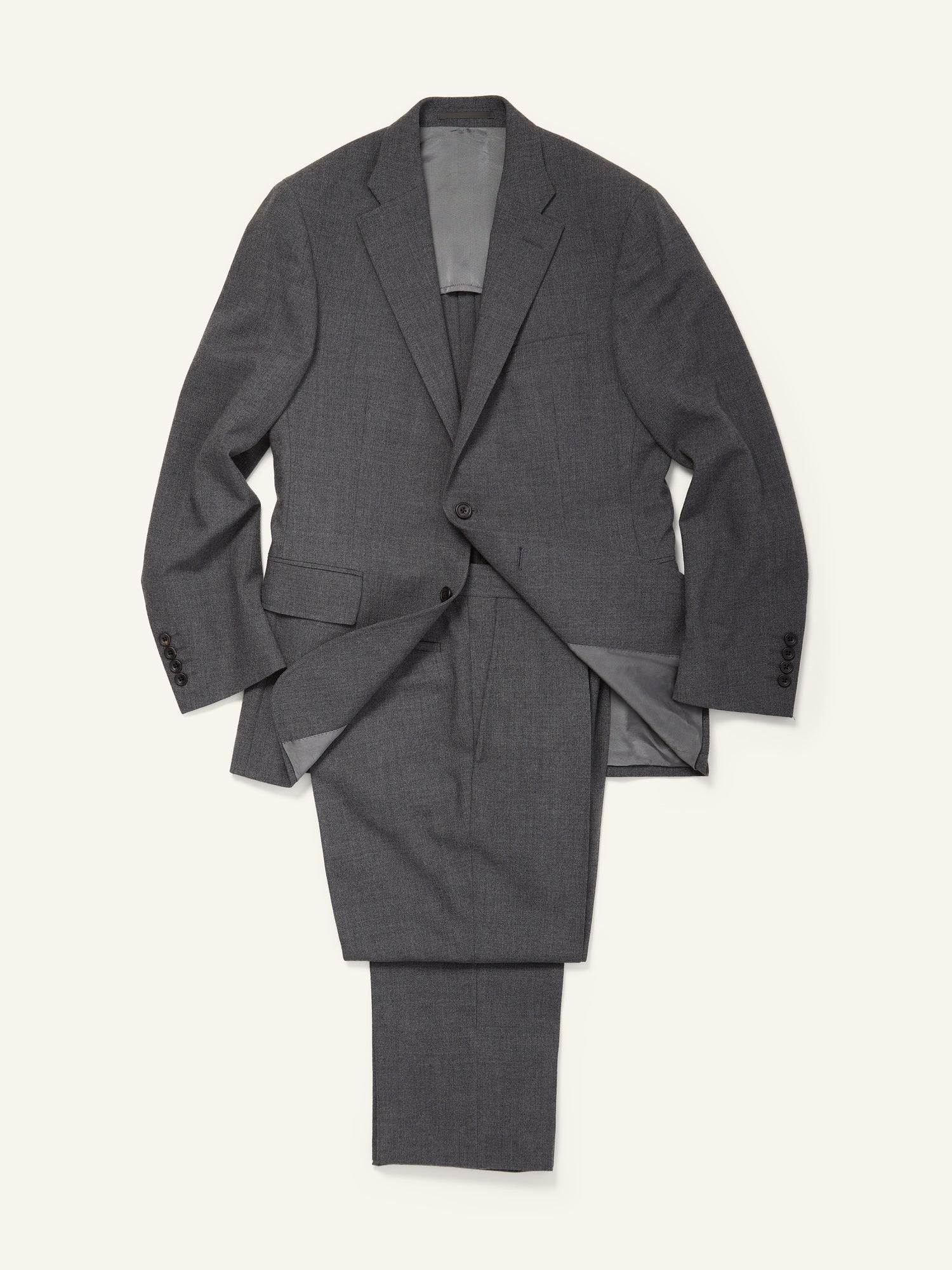 Gunton High Twist Wool Jacket Mid Grey