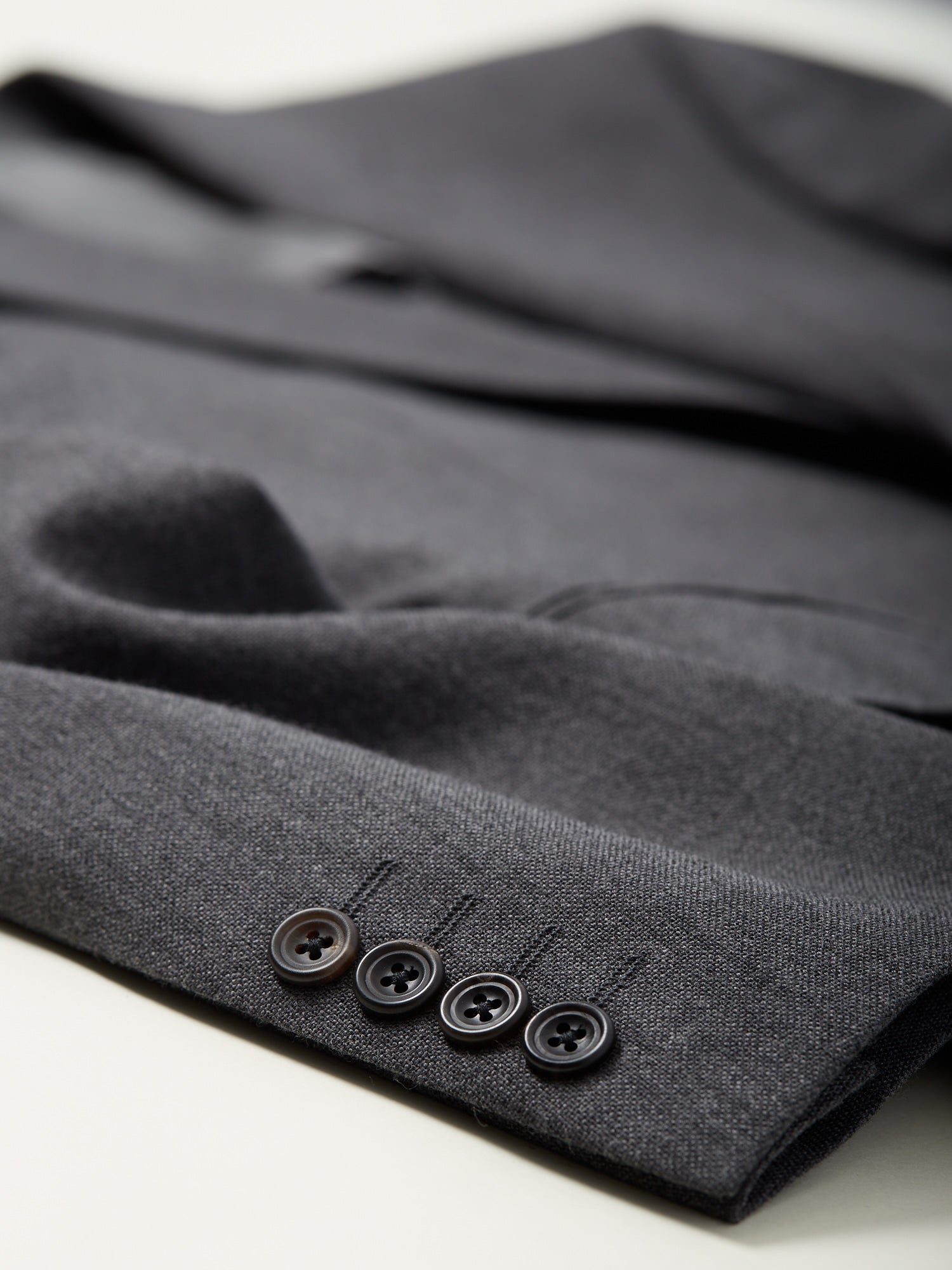 Gunton High Twist Wool Jacket Mid Grey