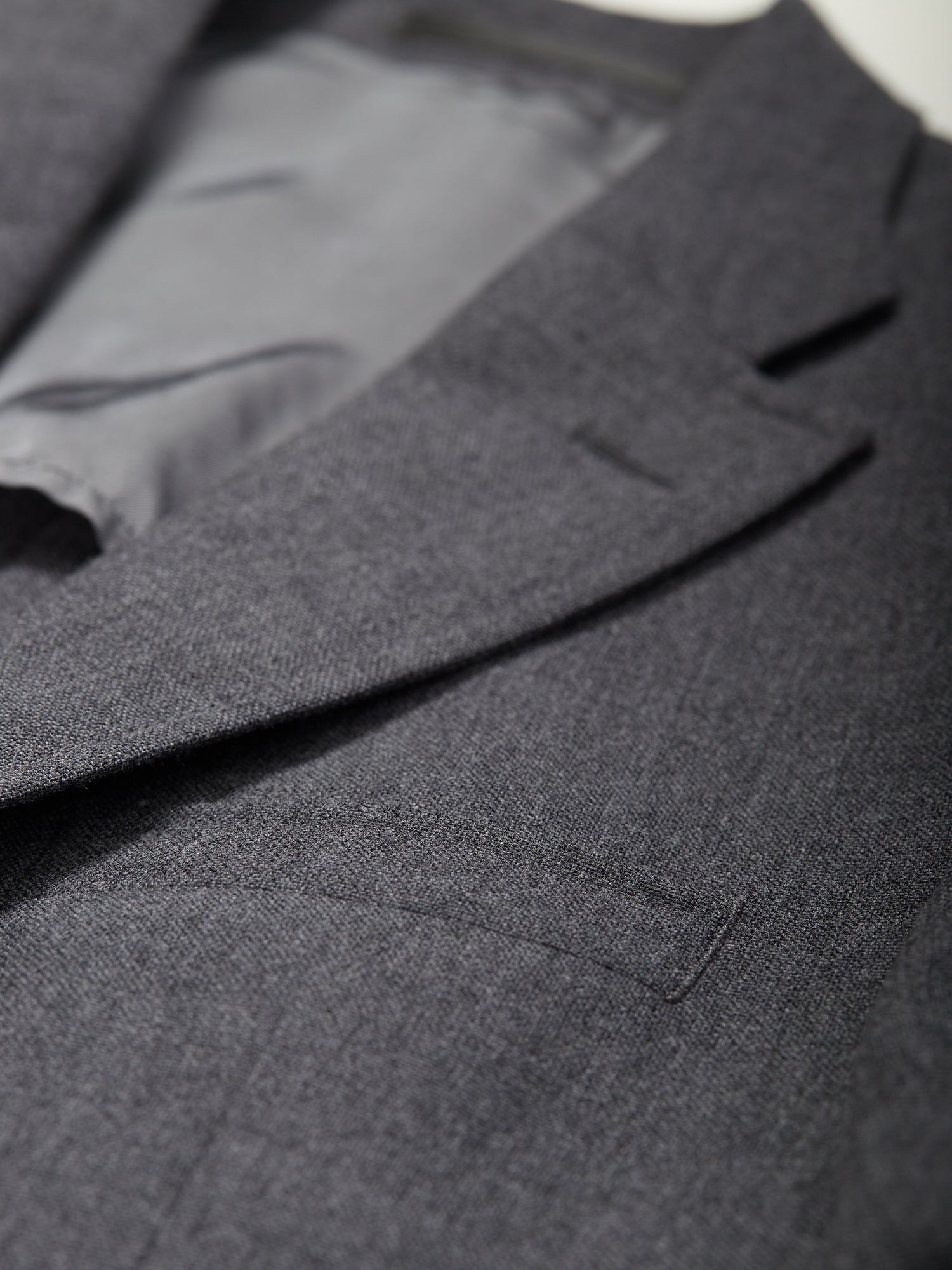 Gunton High Twist Wool Jacket Mid Grey