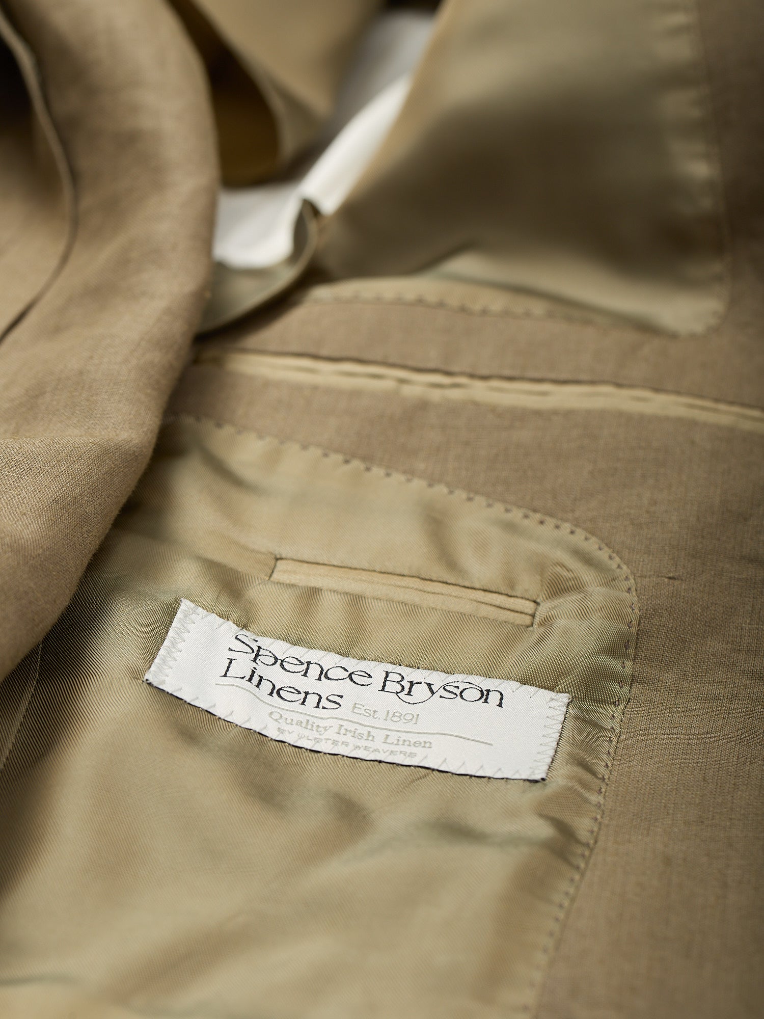 Gunton Irish Linen Jacket Dark Olive