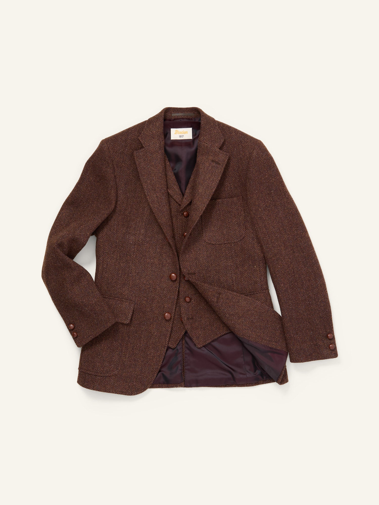 Gunton Ivy Harris Tweed Jacket Brown HB