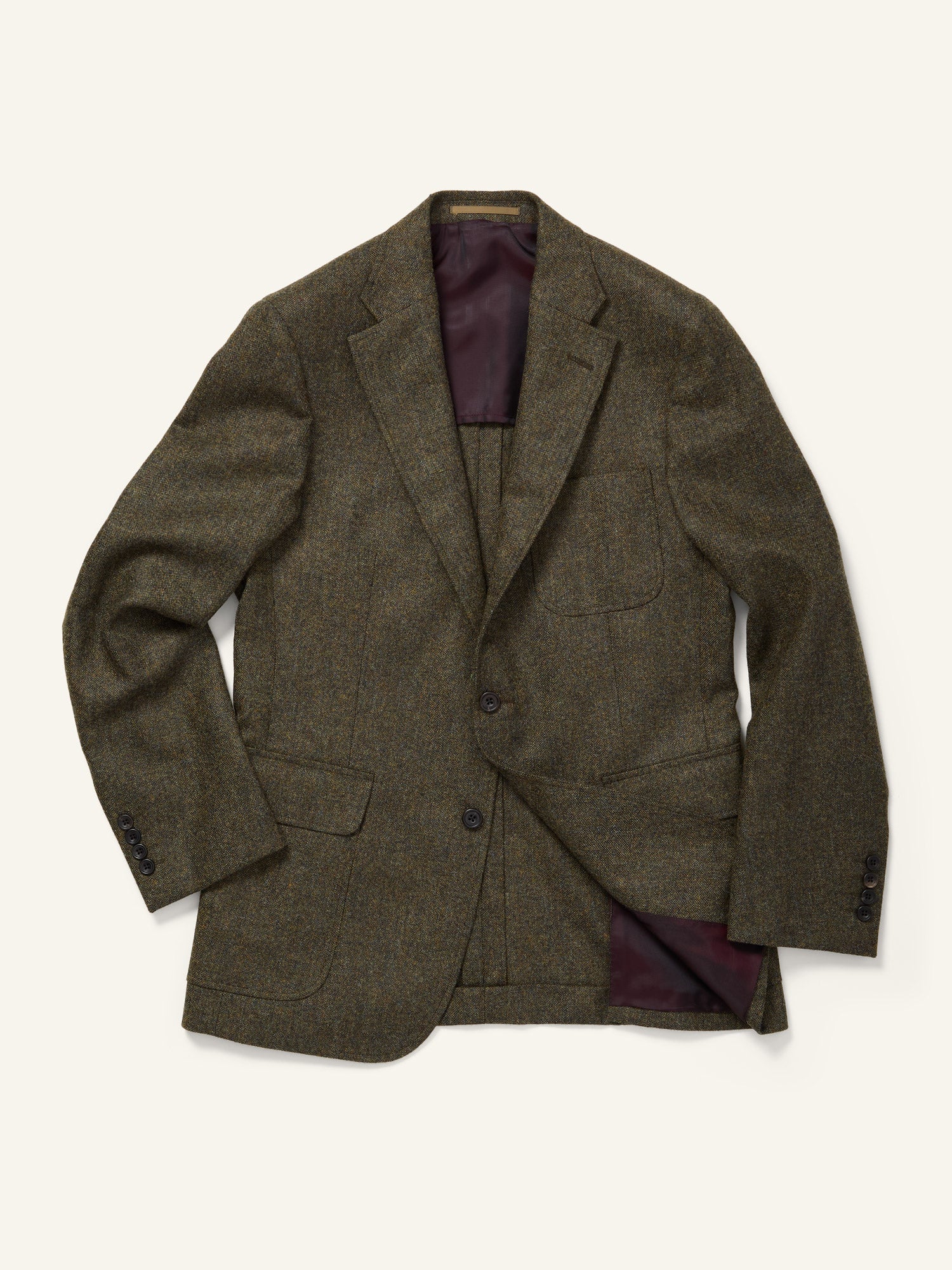 Gunton Shetland Donegal Tweed Jacket Green
