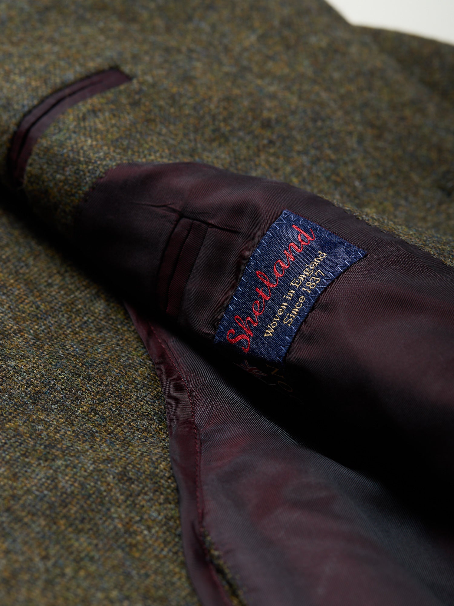 Gunton Shetland Donegal Tweed Jacket Green