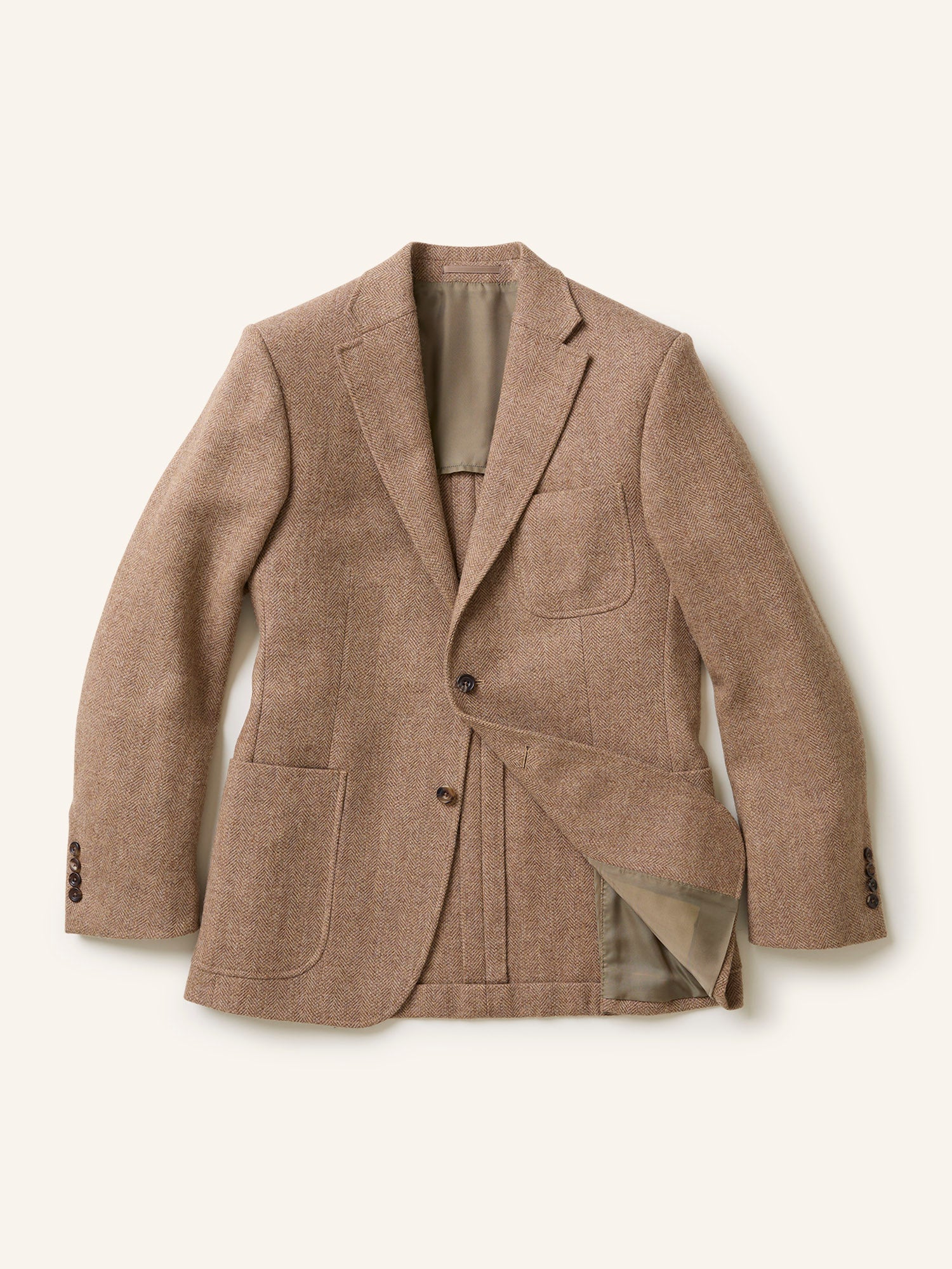 Gunton Shetland HB Tweed Jacket Camel